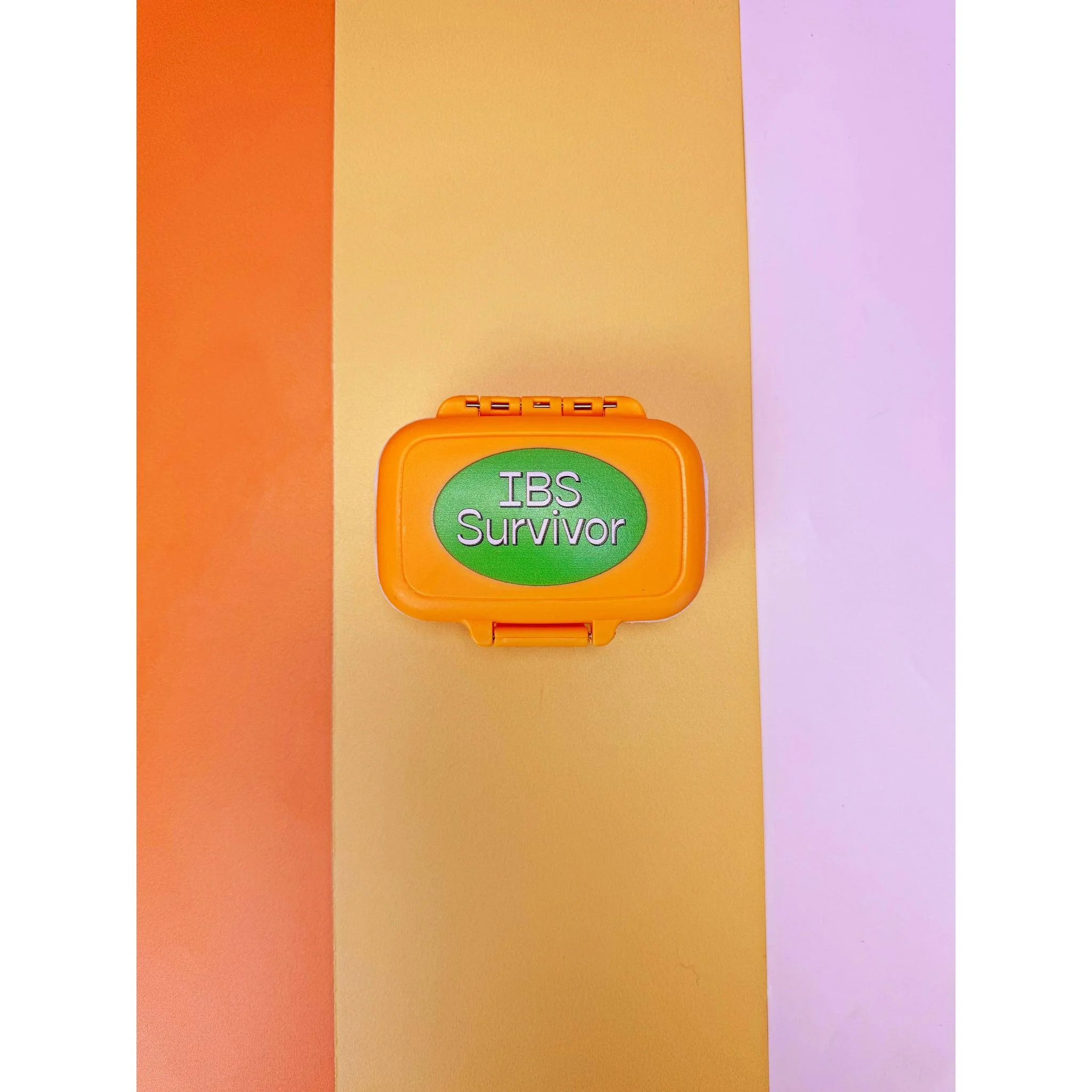 IBS Survivor Pill Case in Orange | 3 Compartments Medicine Box - Image 7