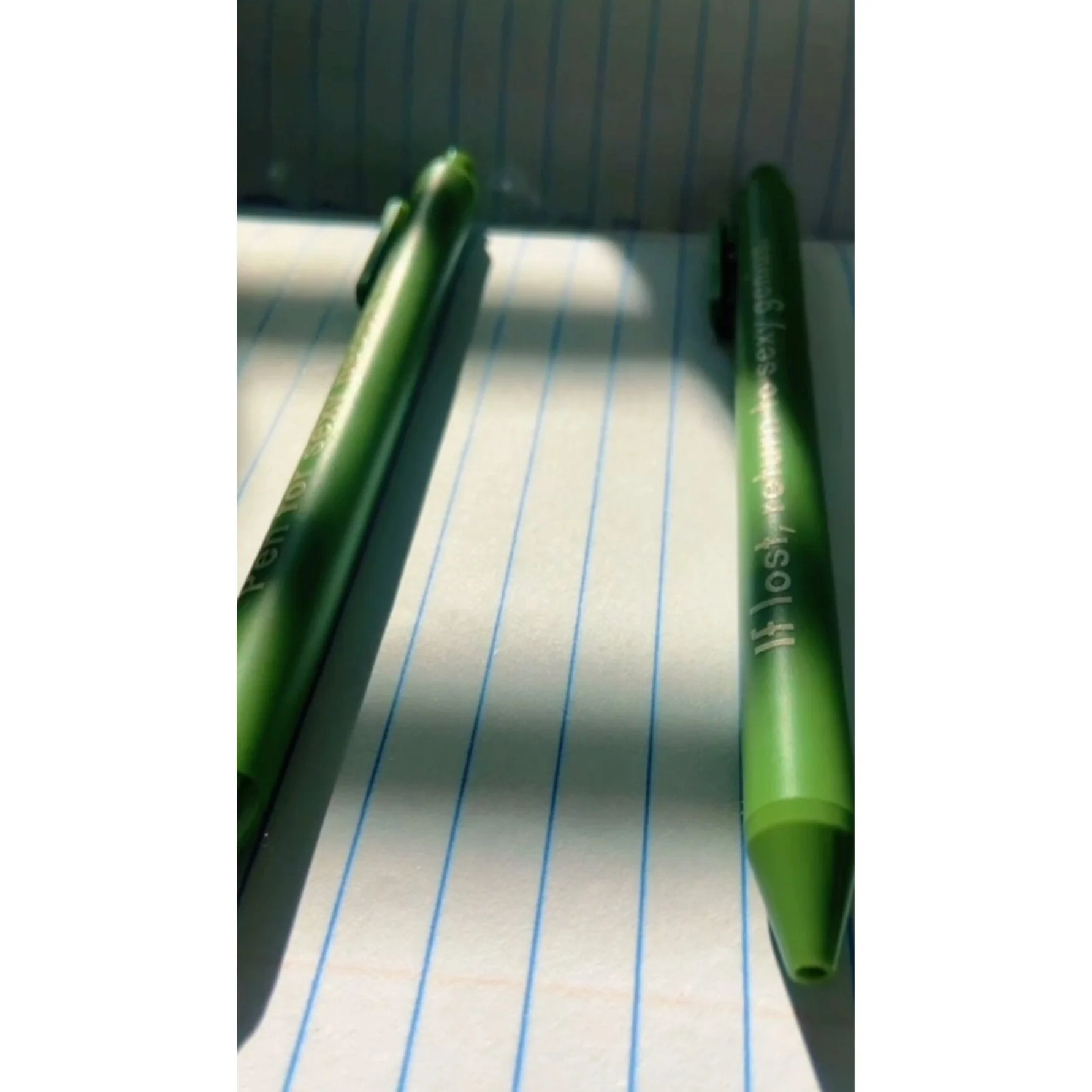 If Lost, Return To Sexy Genius Pen 🌹 | Gel Click Pen in Olive Green - Image 4