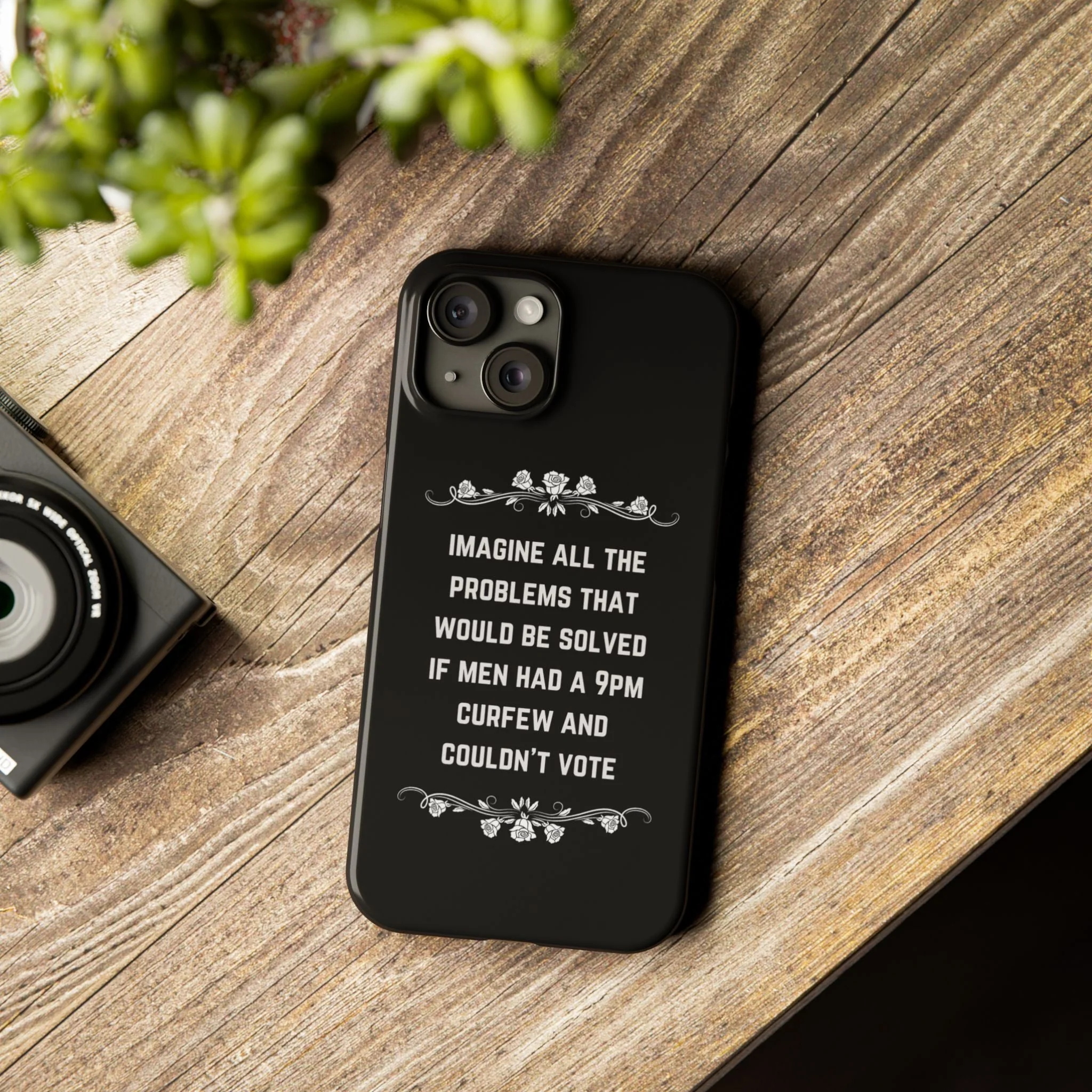 If Men Had a 9pm Curfew and Couldn't Vote Slim Phone Case - Many iPhone Models Available - Image 2
