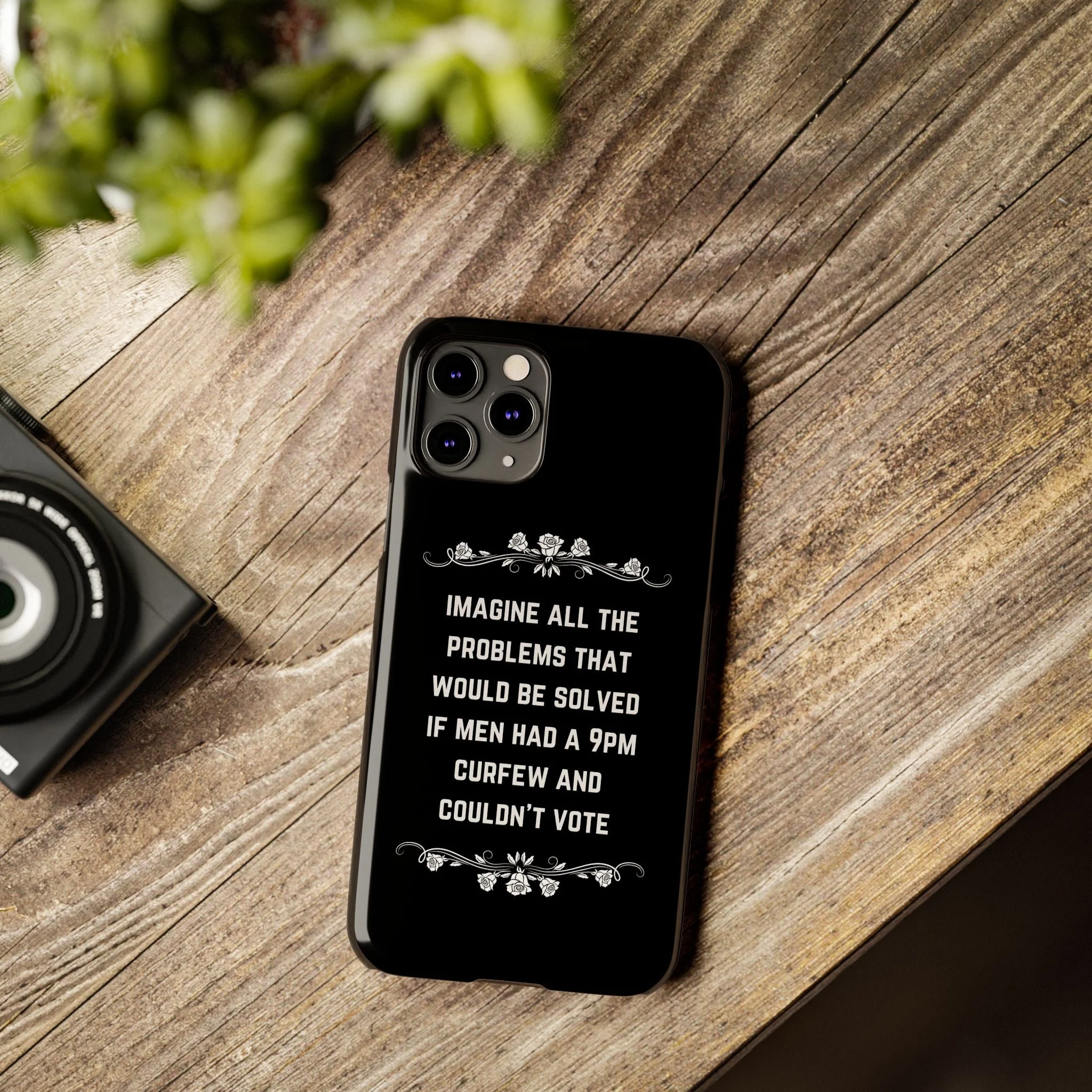 If Men Had a 9pm Curfew and Couldn't Vote Slim Phone Case - Many iPhone Models Available - Image 39
