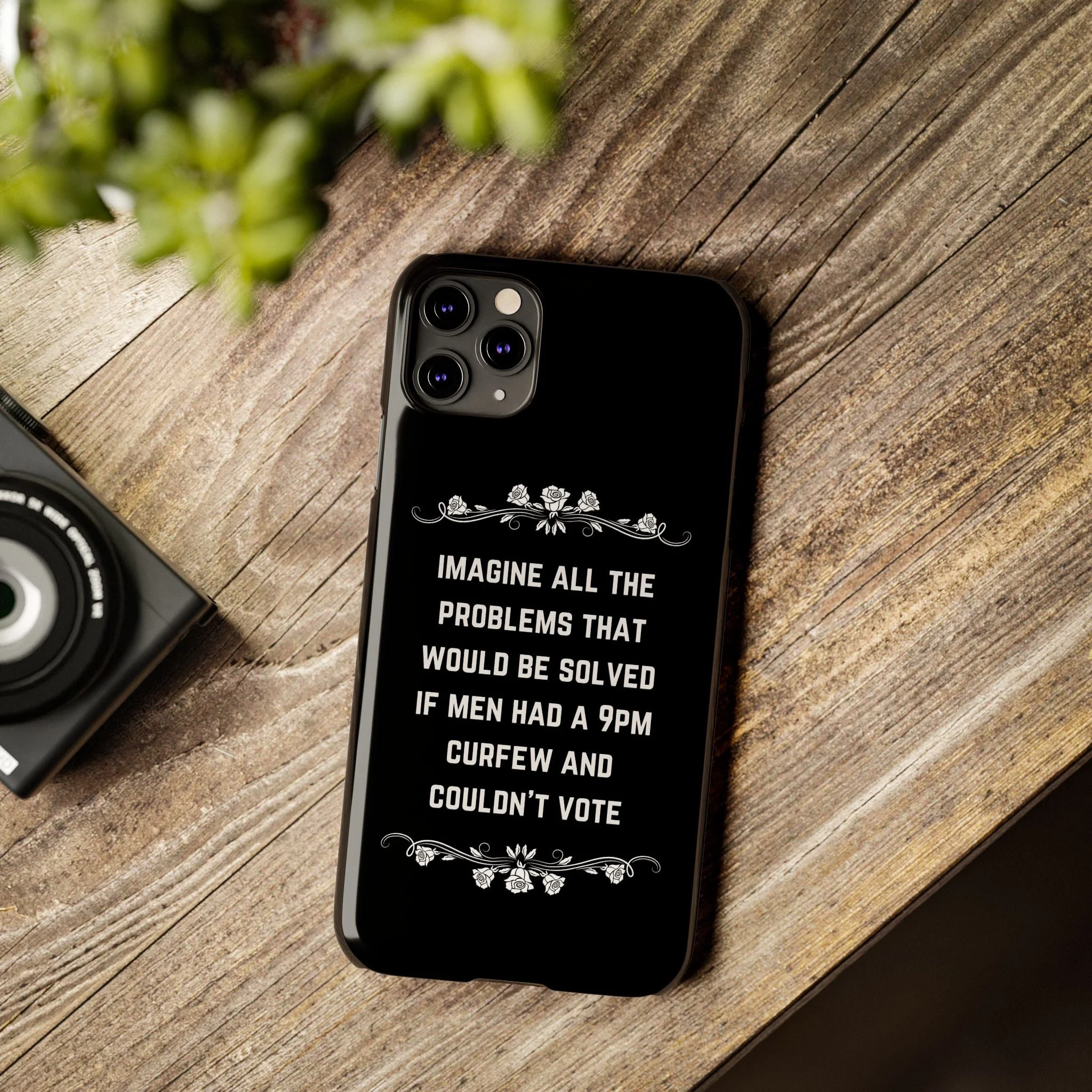 If Men Had a 9pm Curfew and Couldn't Vote Slim Phone Case - Many iPhone Models Available - Image 42