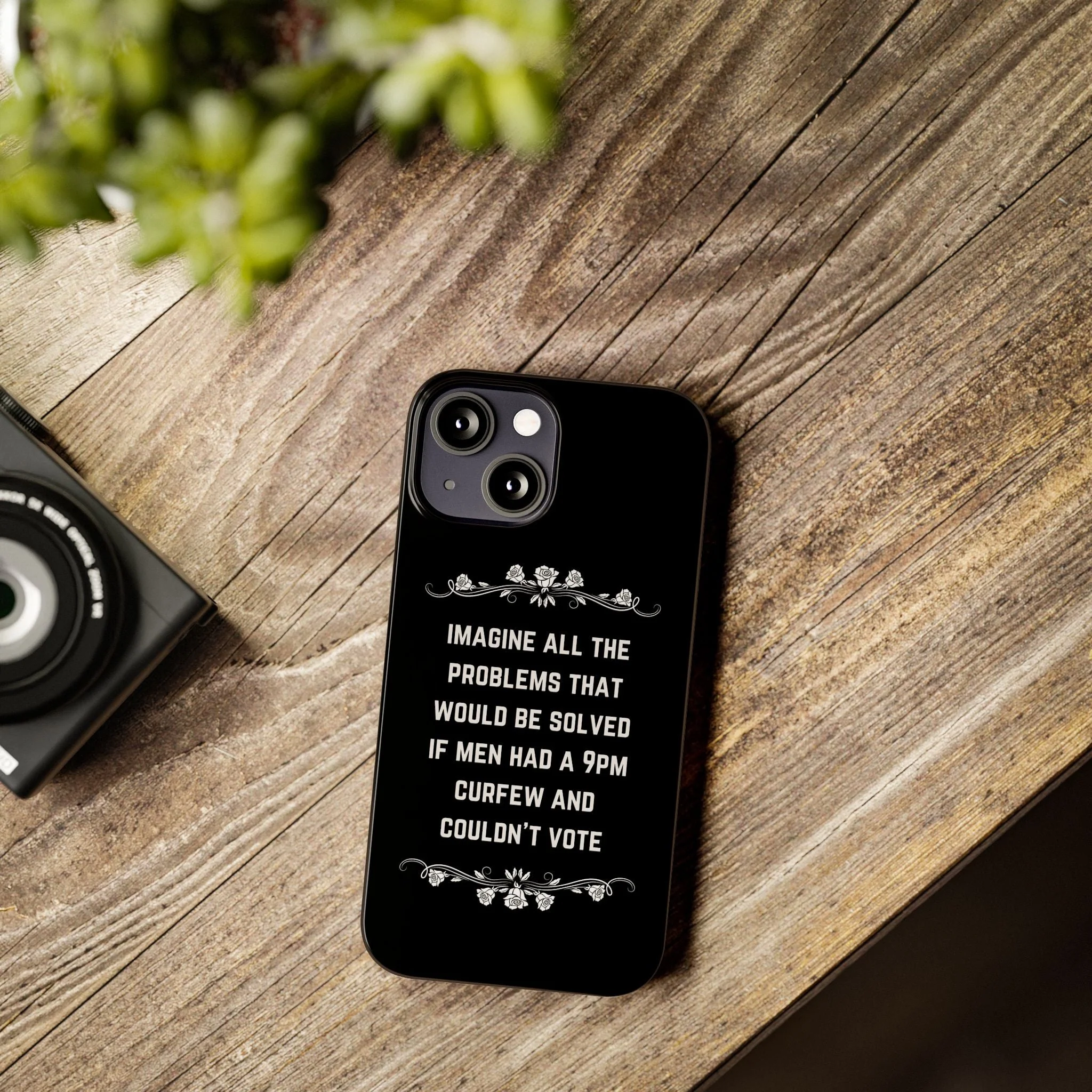 If Men Had a 9pm Curfew and Couldn't Vote Slim Phone Case - Many iPhone Models Available - Image 48