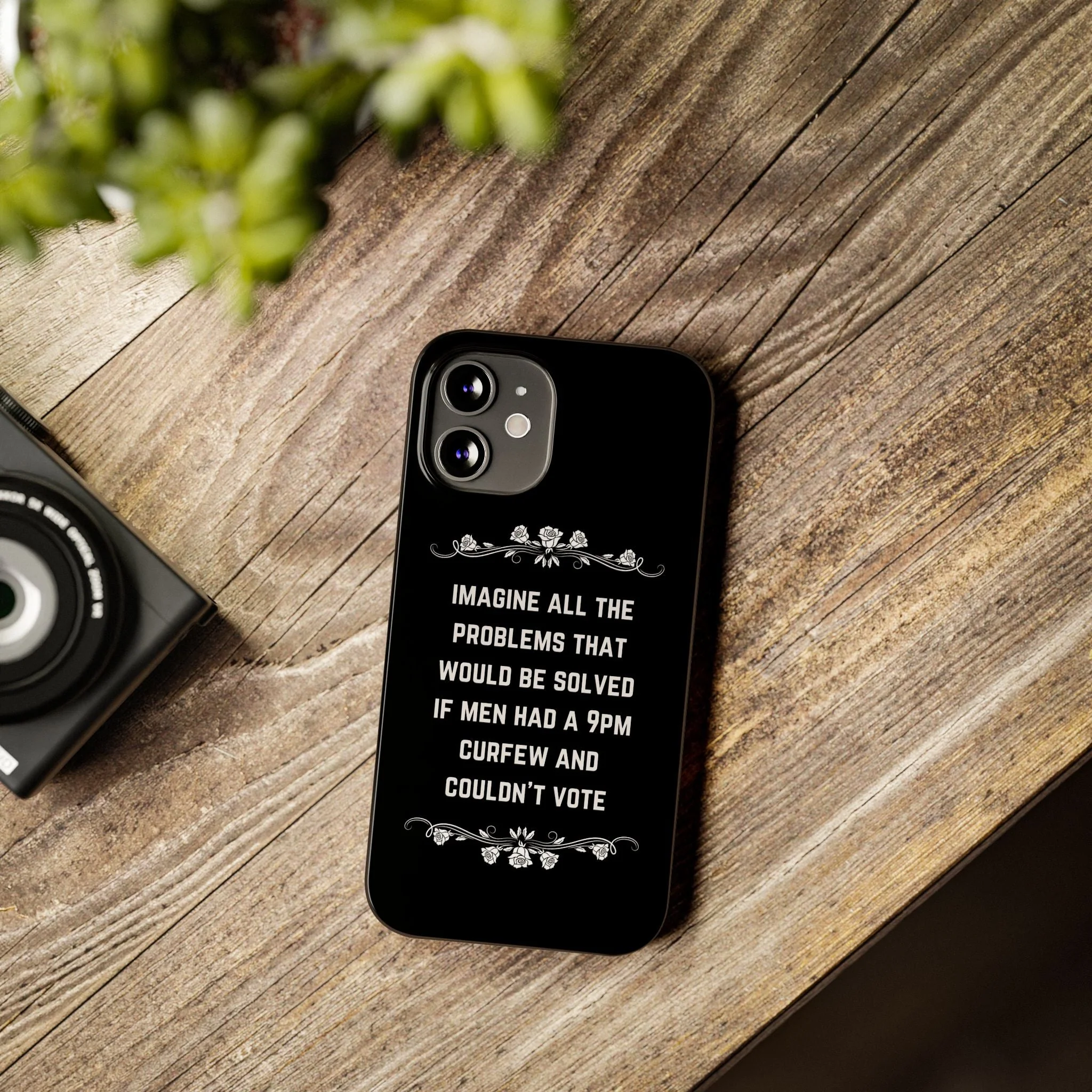 If Men Had a 9pm Curfew and Couldn't Vote Slim Phone Case - Many iPhone Models Available - Image 60