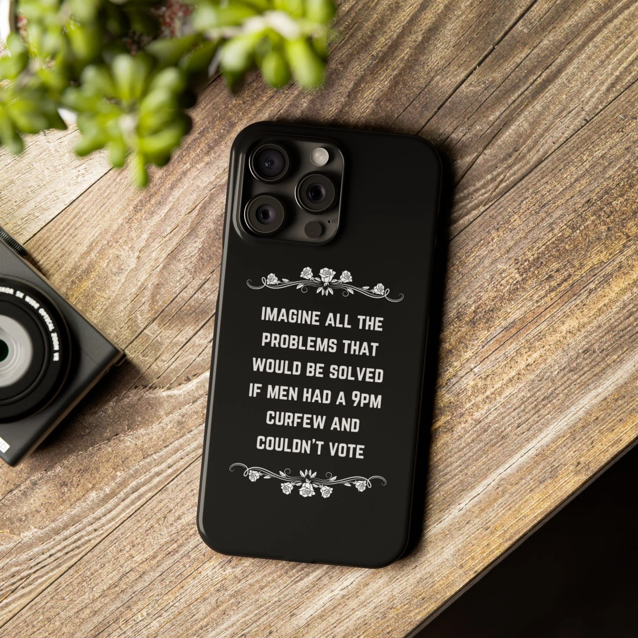 If Men Had a 9pm Curfew and Couldn't Vote Slim Phone Case - Many iPhone Models Available - Image 73