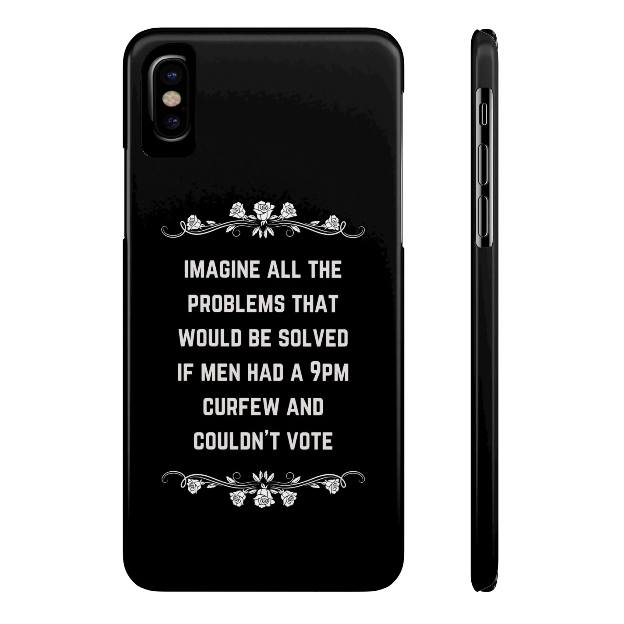 If Men Had a 9pm Curfew and Couldn't Vote Slim Phone Case - Many iPhone Models Available - Image 8
