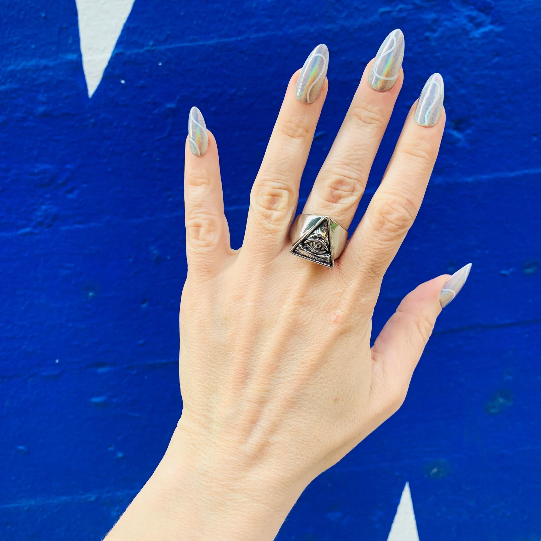 Illuminati Statement Ring in Heritage Silver - Image 2