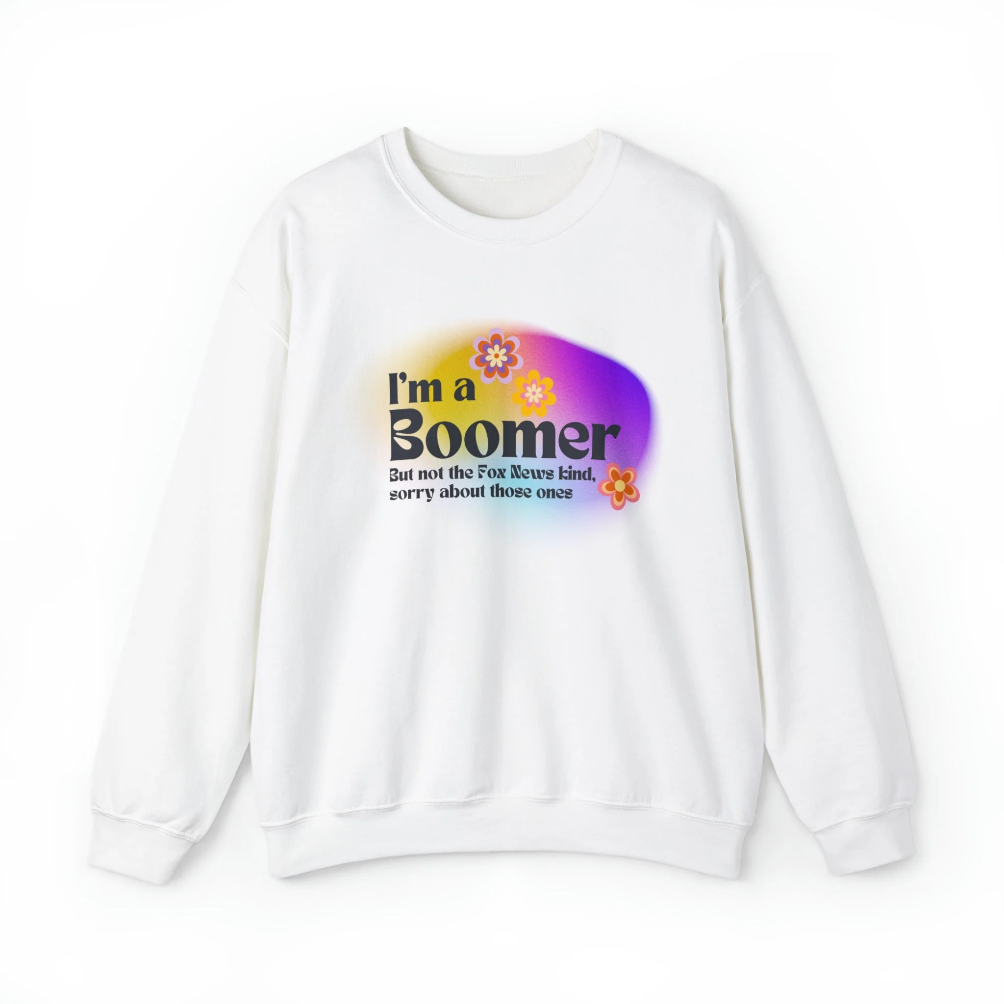 I'm a Boomer But Not the Fox News Kind Unisex Heavy Blend™ Crewneck Sweatshirt - Image 12