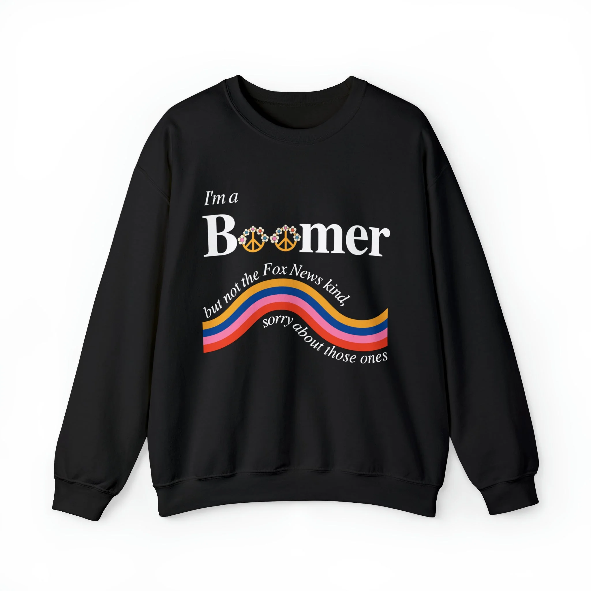 I'm a Boomer But Not the Fox News Kind Unisex Heavy Blend™ Crewneck Sweatshirt - Image 3
