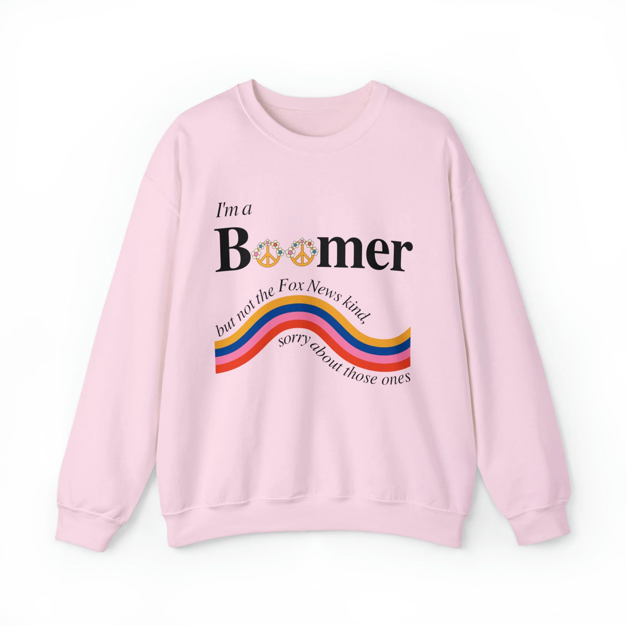 I'm a Boomer But Not the Fox News Kind Unisex Heavy Blend™ Crewneck Sweatshirt - Image 4