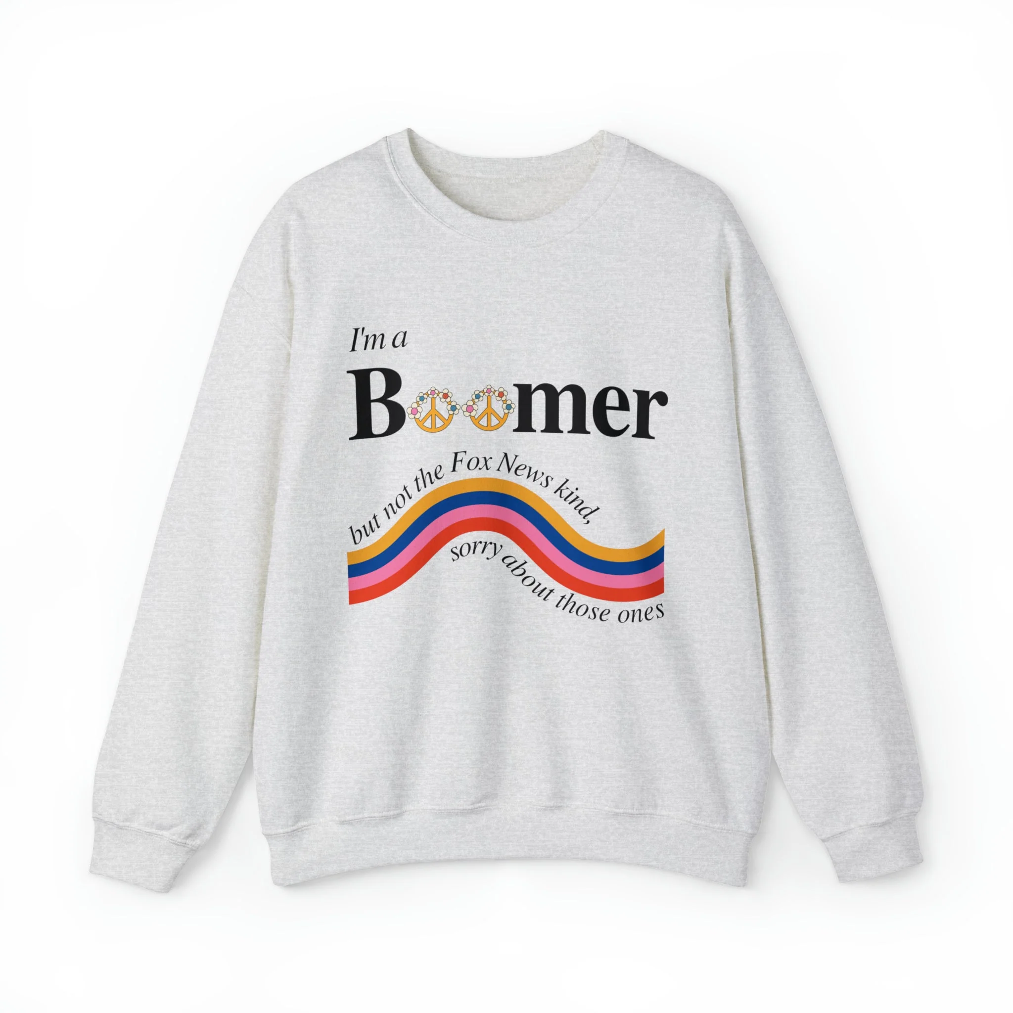 I'm a Boomer But Not the Fox News Kind Unisex Heavy Blend™ Crewneck Sweatshirt - Image 5