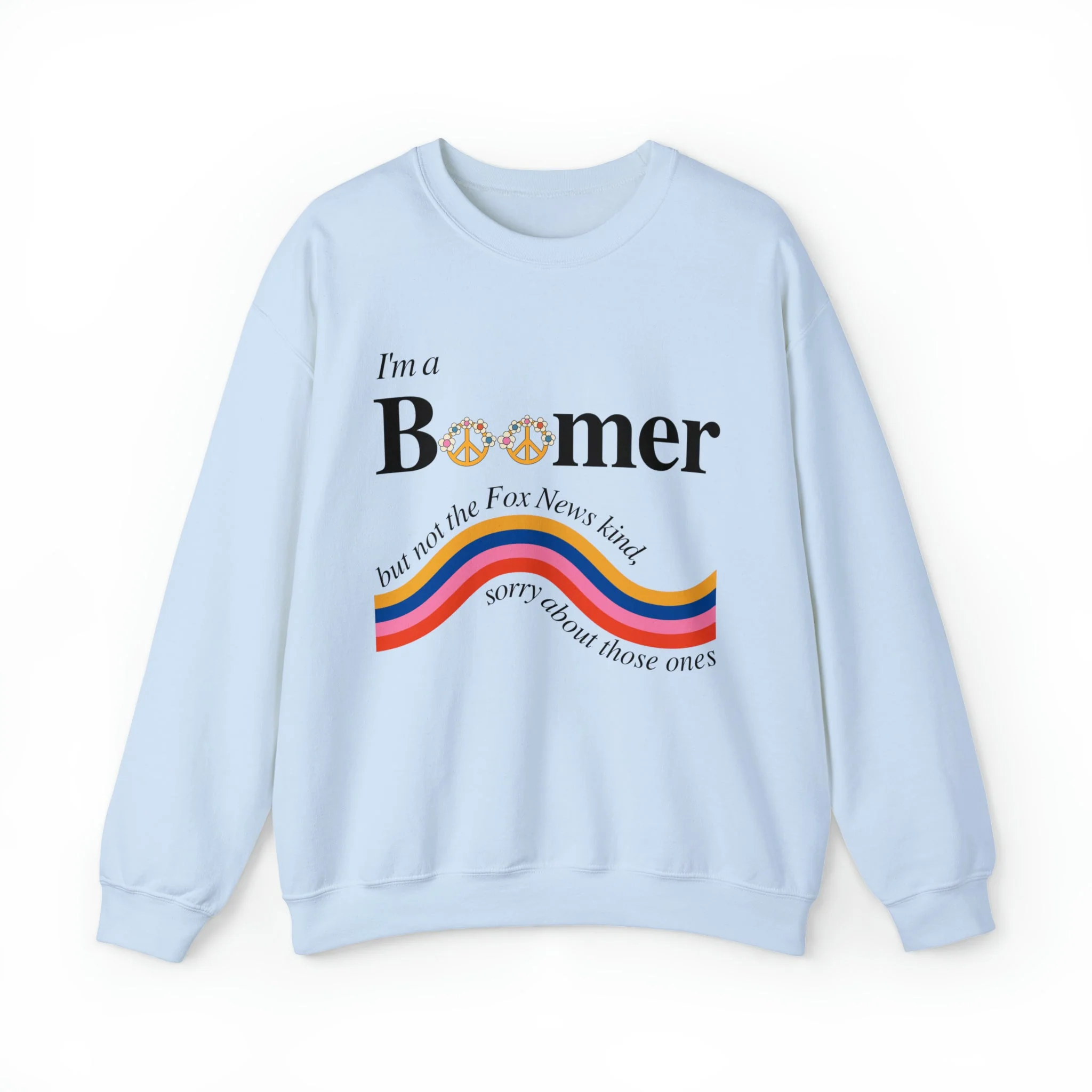 I'm a Boomer But Not the Fox News Kind Unisex Heavy Blend™ Crewneck Sweatshirt - Image 6