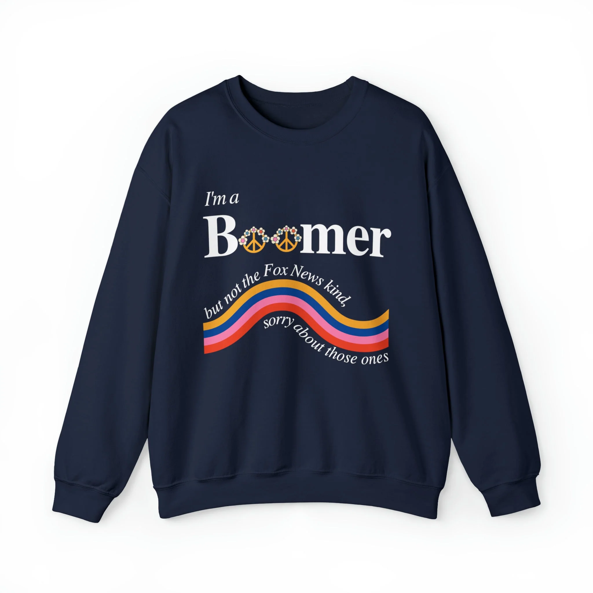 I'm a Boomer But Not the Fox News Kind Unisex Heavy Blend™ Crewneck Sweatshirt - Image 7