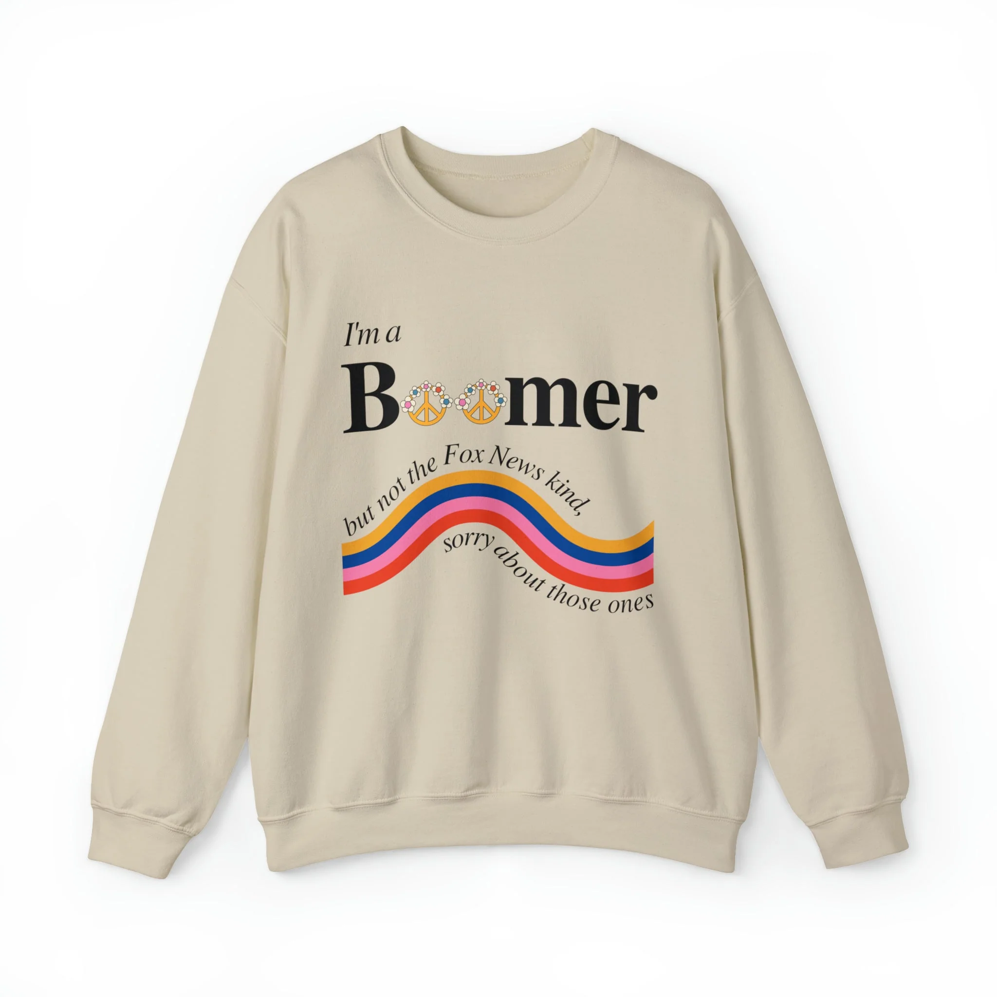 I'm a Boomer But Not the Fox News Kind Unisex Heavy Blend™ Crewneck Sweatshirt - Image 8