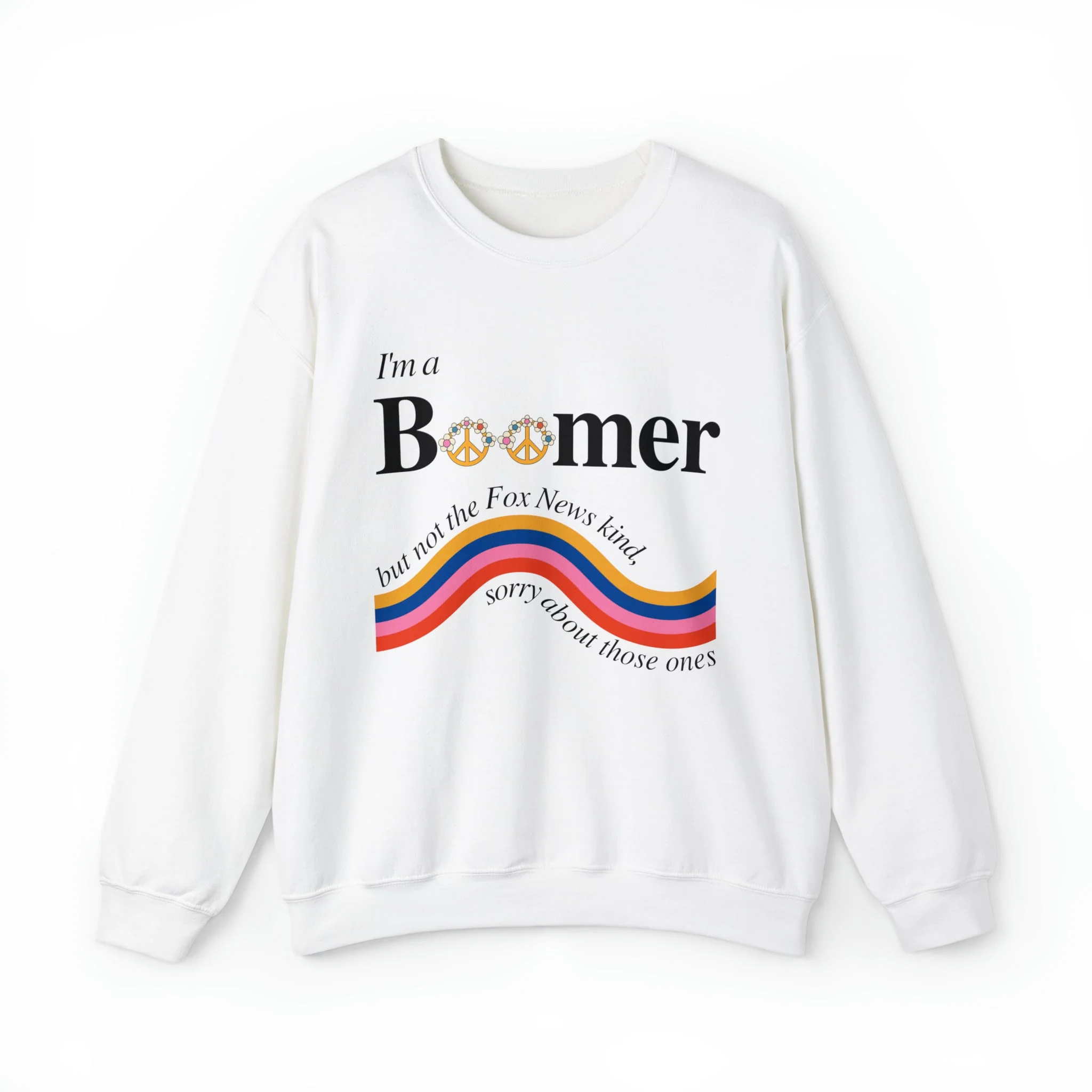 I'm a Boomer But Not the Fox News Kind Unisex Heavy Blend™ Crewneck Sweatshirt - Image 9