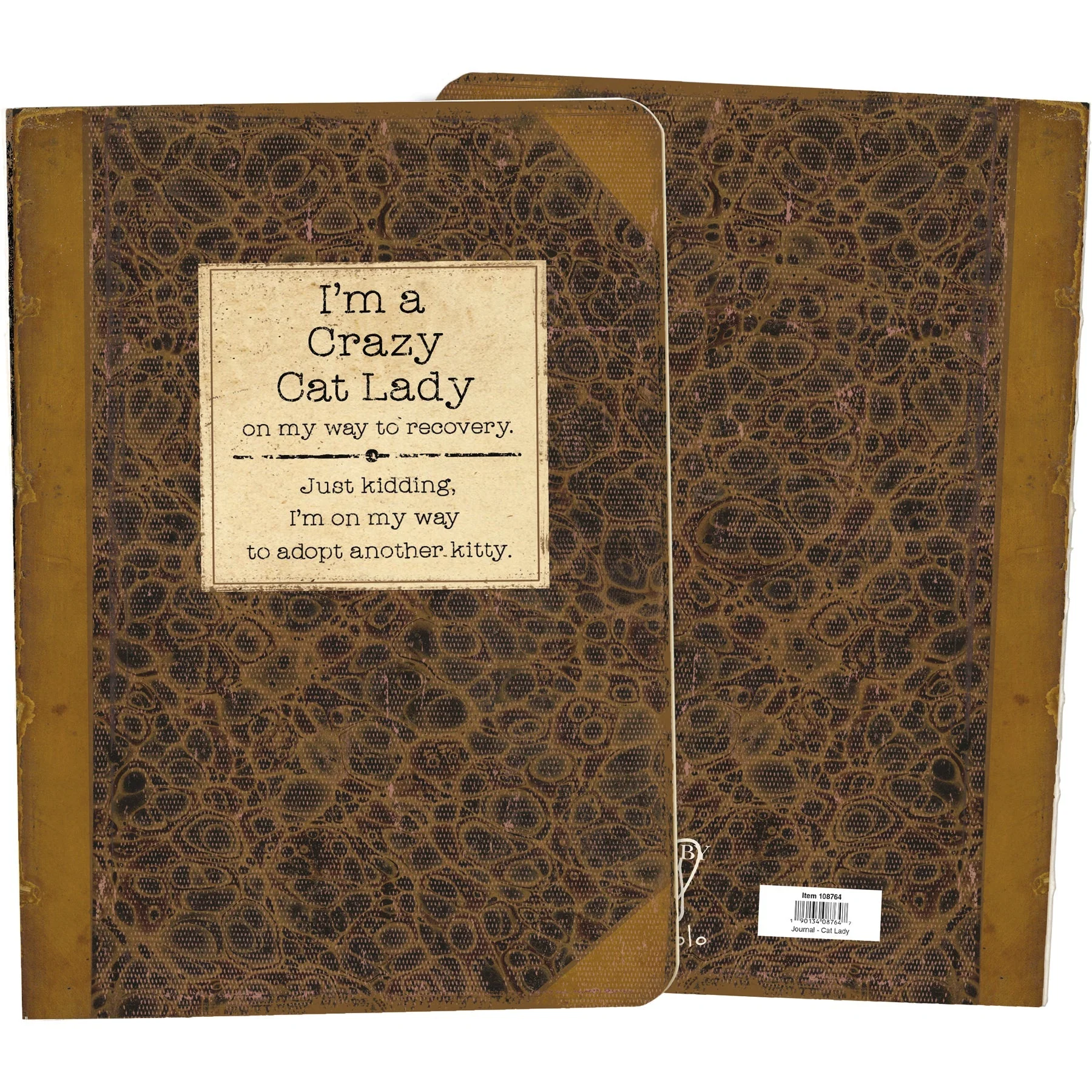 I'm A Crazy Cat Lady On My Way To Recovery Journal  | Vintage Book Designs Notebook - Image 3