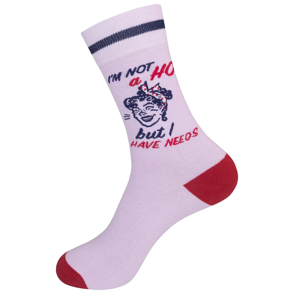 I'm Not A Hoe But I Have Needs Socks | Funny Socks - Image 3