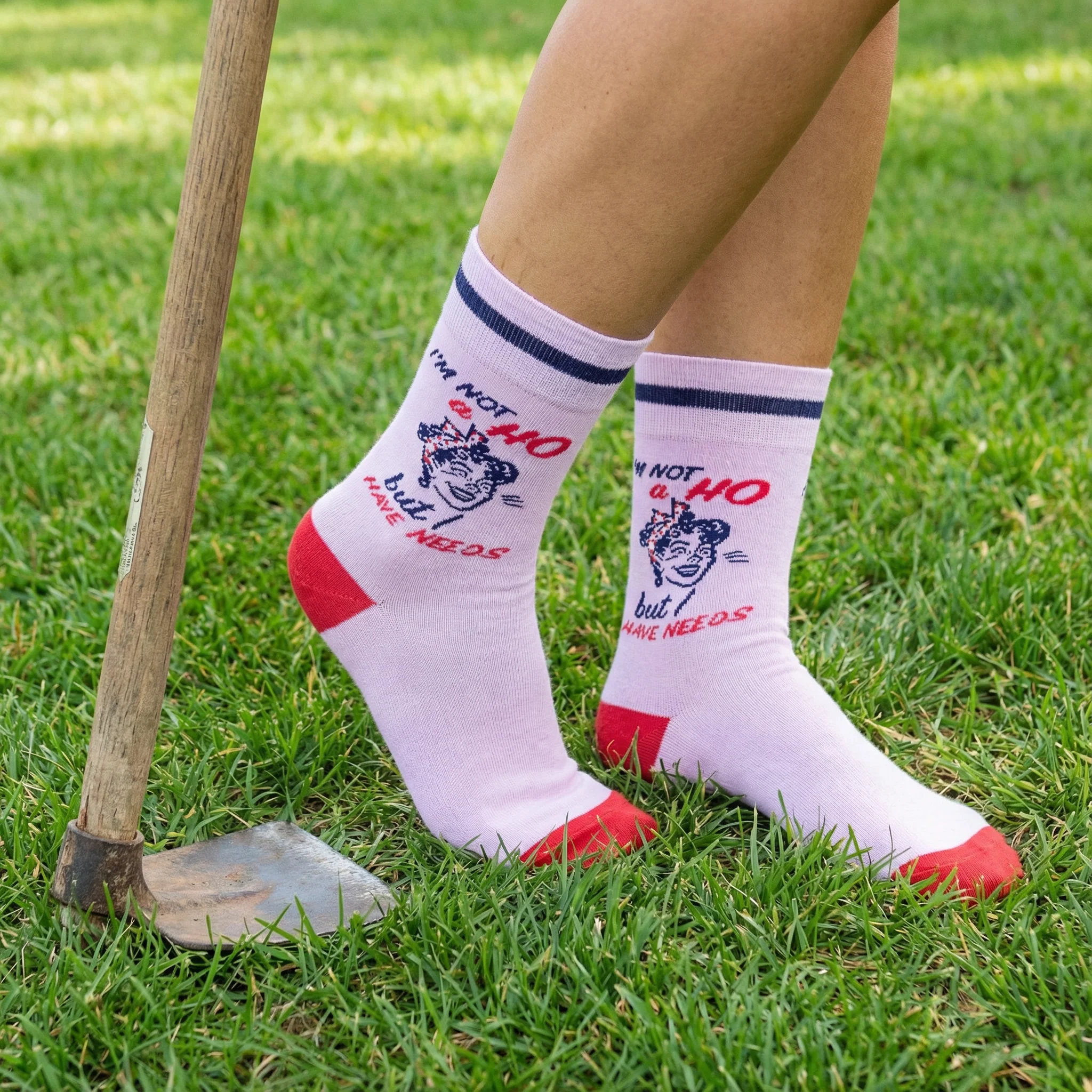I'm Not A Hoe But I Have Needs Socks | Funny Socks - Image 4