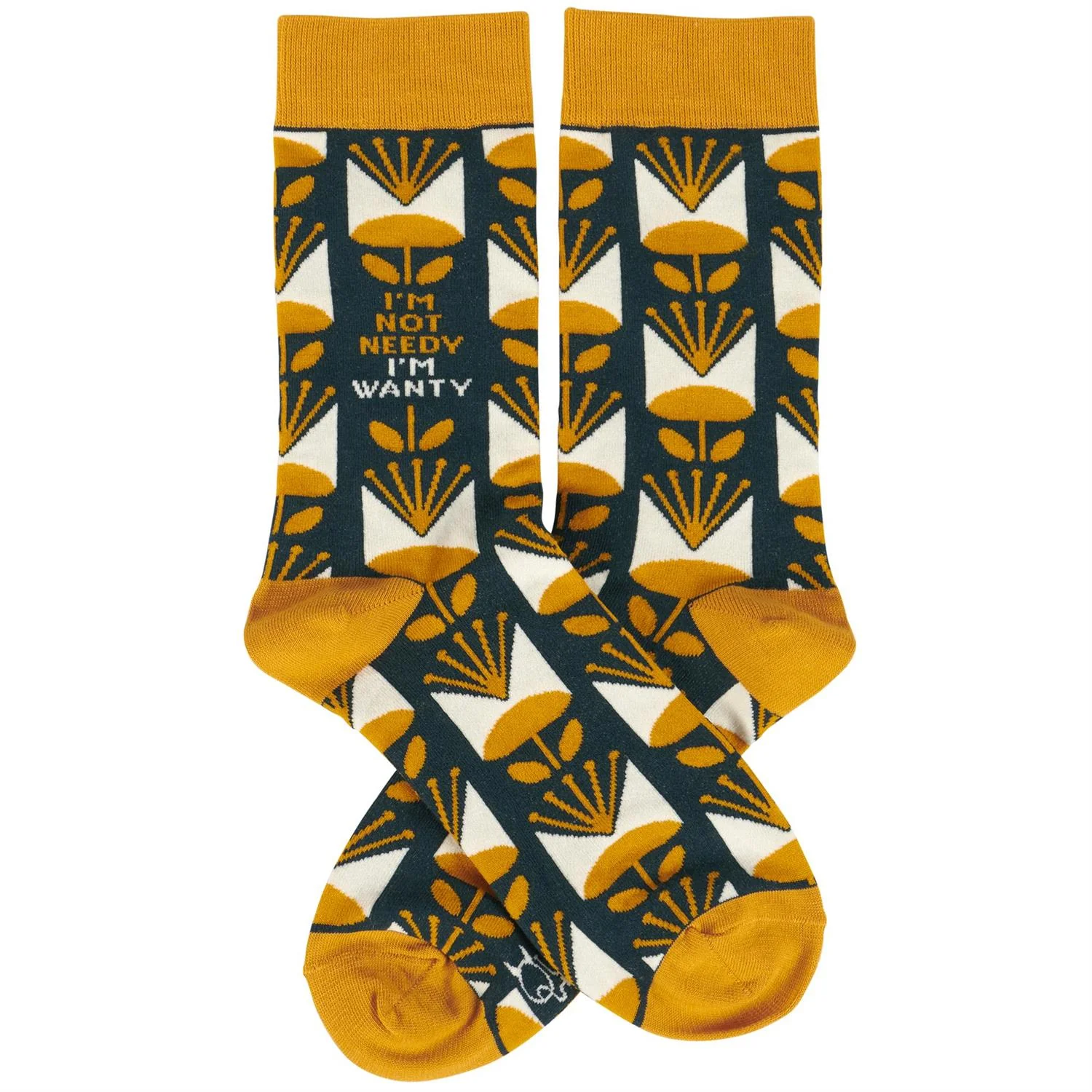 I'm Not Needy I'm Wanty Socks | Floral Pattern Design - Image 2