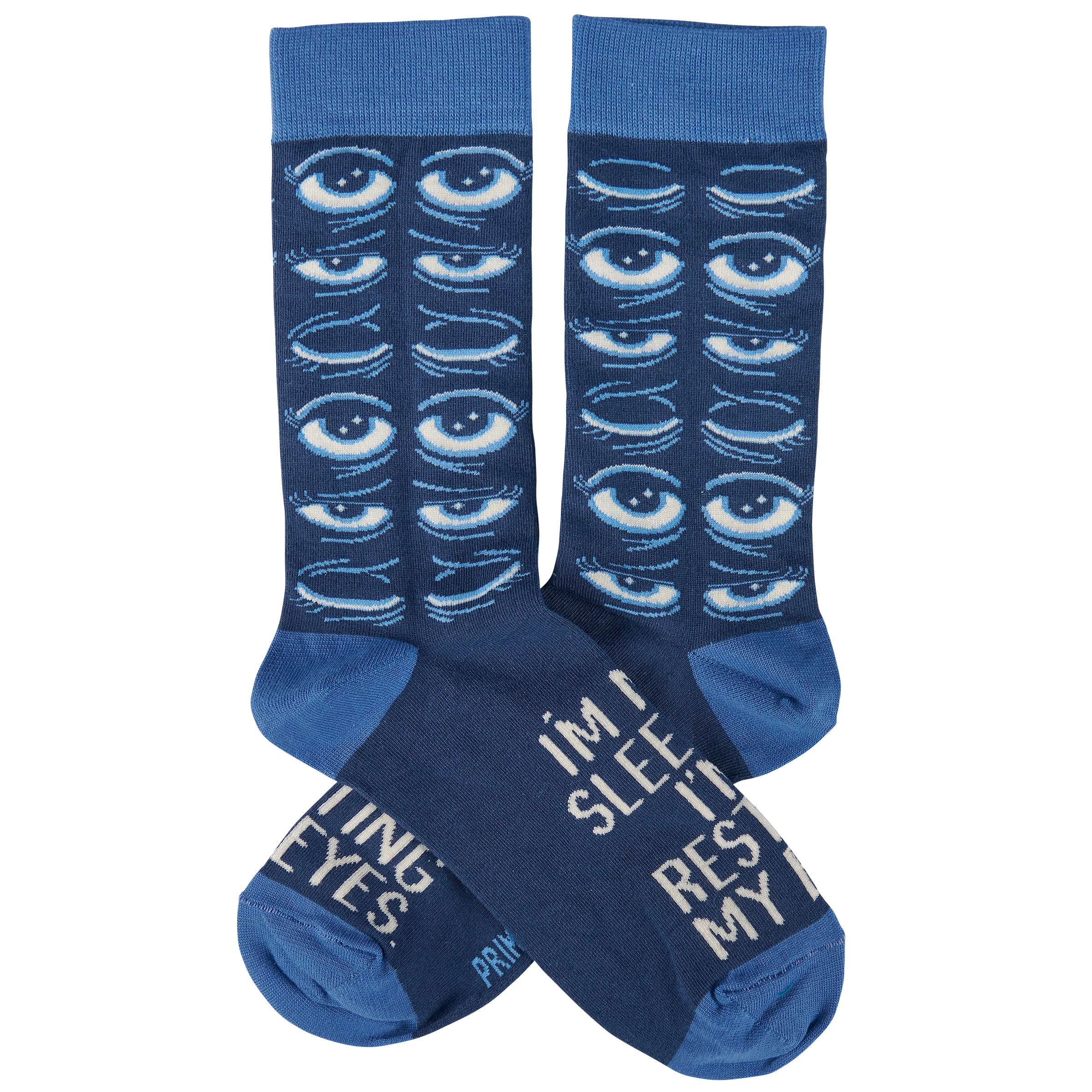 I'm Not Sleeping I'm Resting My Eyes Socks | Sleepy Tired Eyes Novelty Socks - Image 3