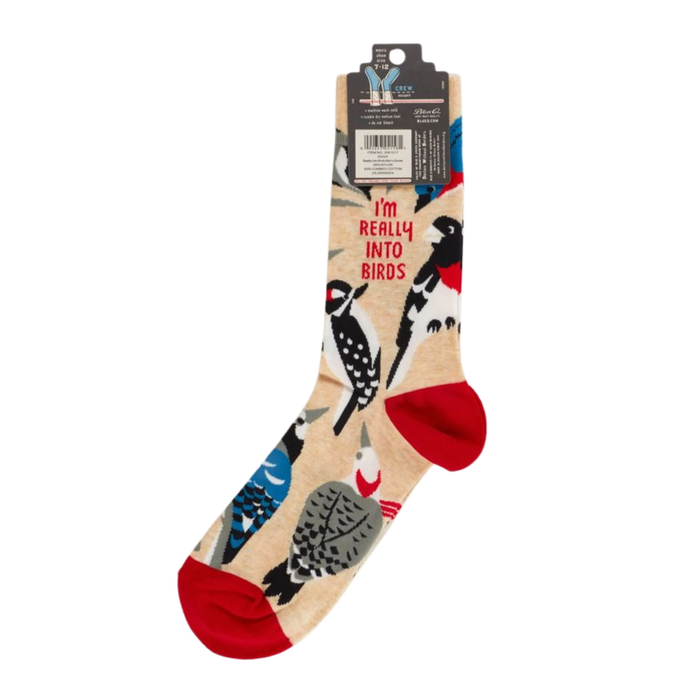 I'm Really Into Birds Men's Crew Socks | Novelty Socks | BlueQ at GetBullish - Image 4