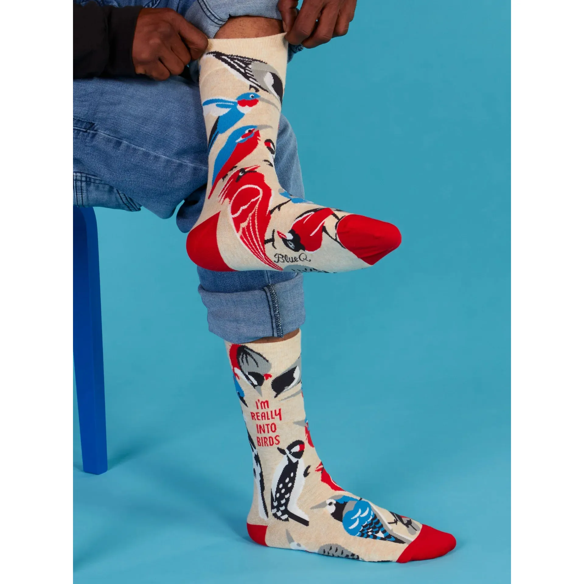 I'm Really Into Birds Men's Crew Socks | Novelty Socks | BlueQ at GetBullish - Image 6