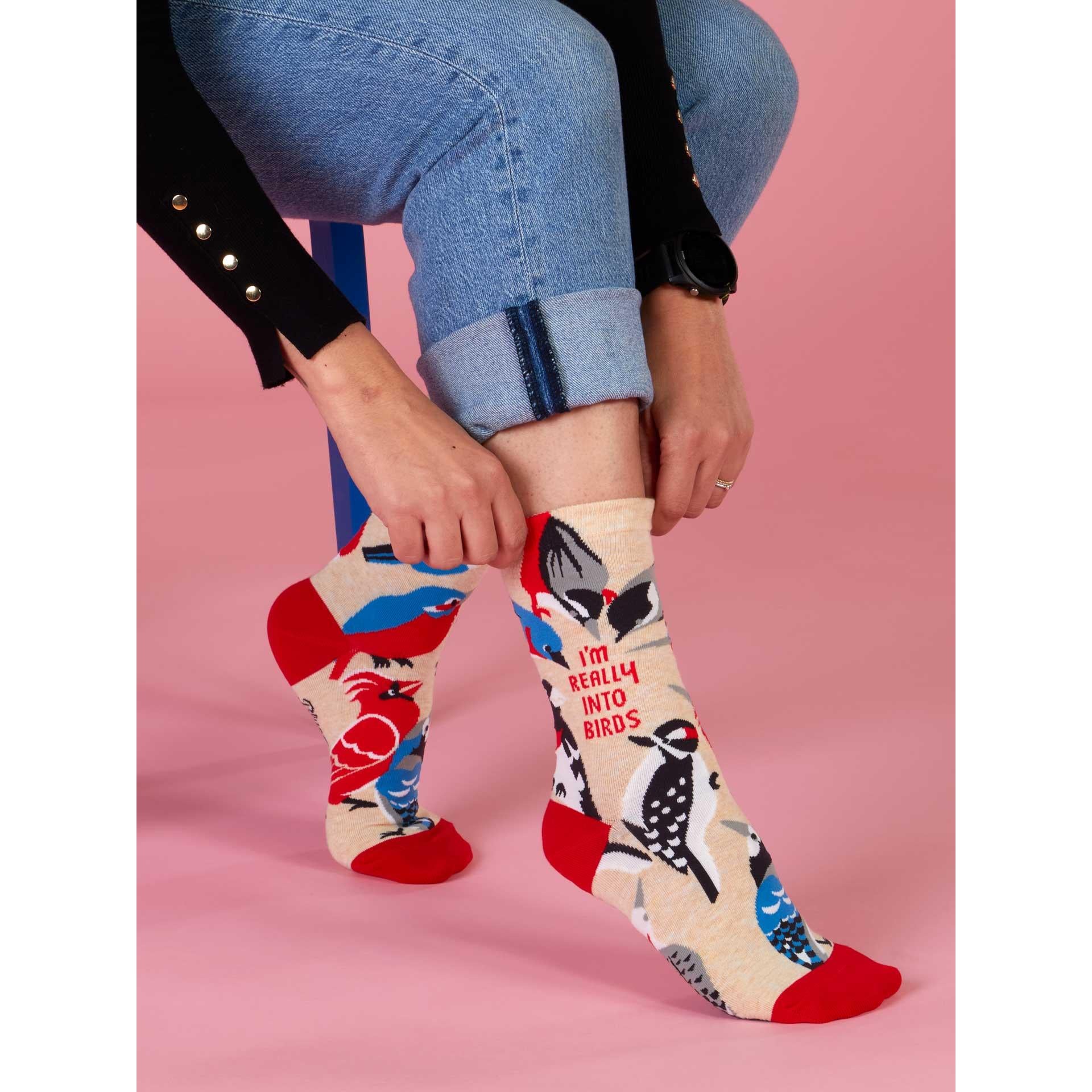 I'm Really Into Birds Women's Crew Socks | Novelty Funny Socks | BlueQ at GetBullish - Image 6