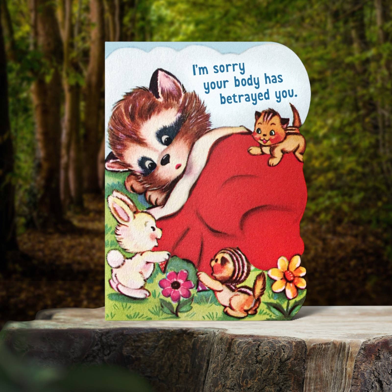 I'm Sorry Your Body Has Betrayed You Blank Funny Get Well Card - Image 4