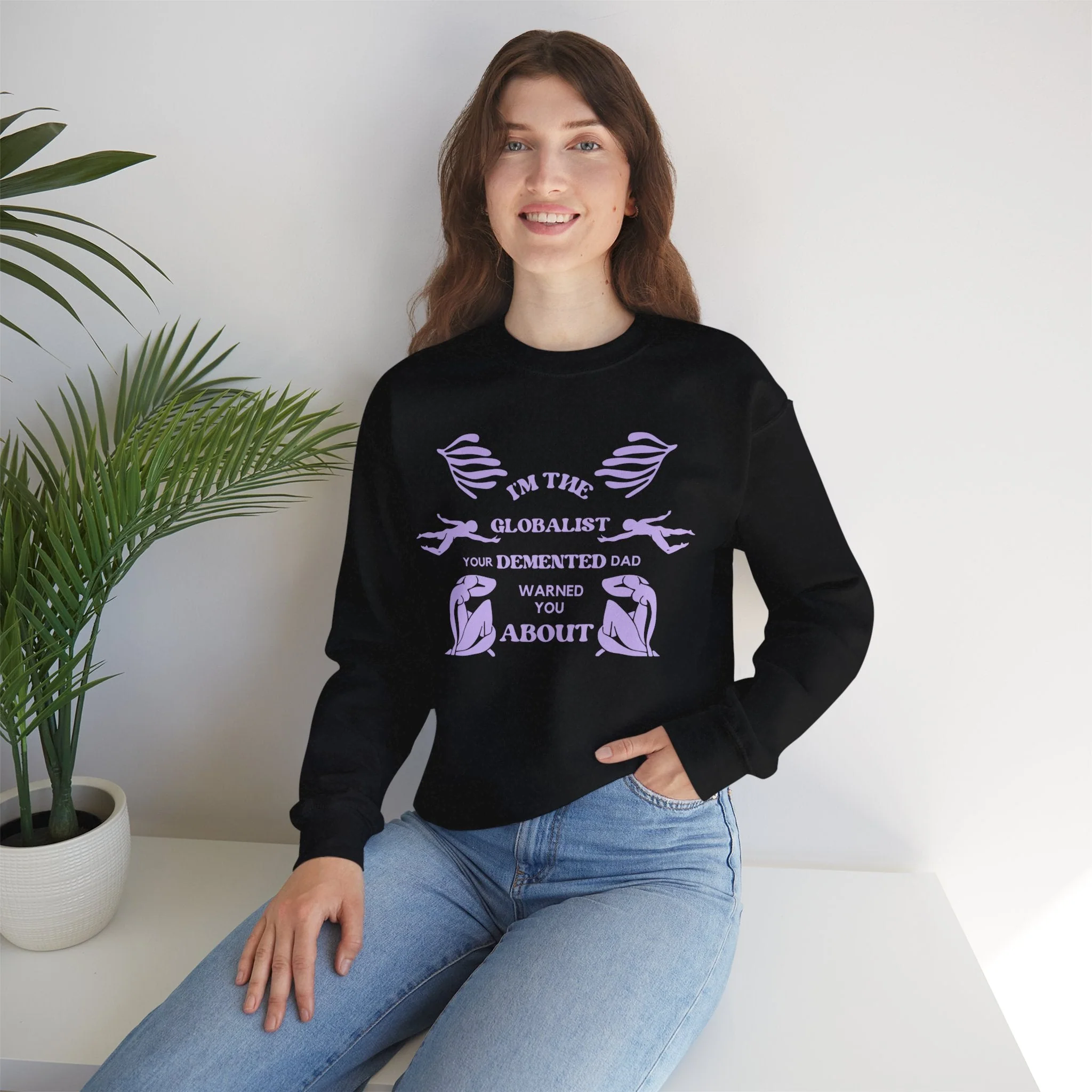 I'm the Globalist Your Demented Dad Warned You About Unisex Heavy Blend™ Crewneck Sweatshirt (Sizes S-5X) - Image 11