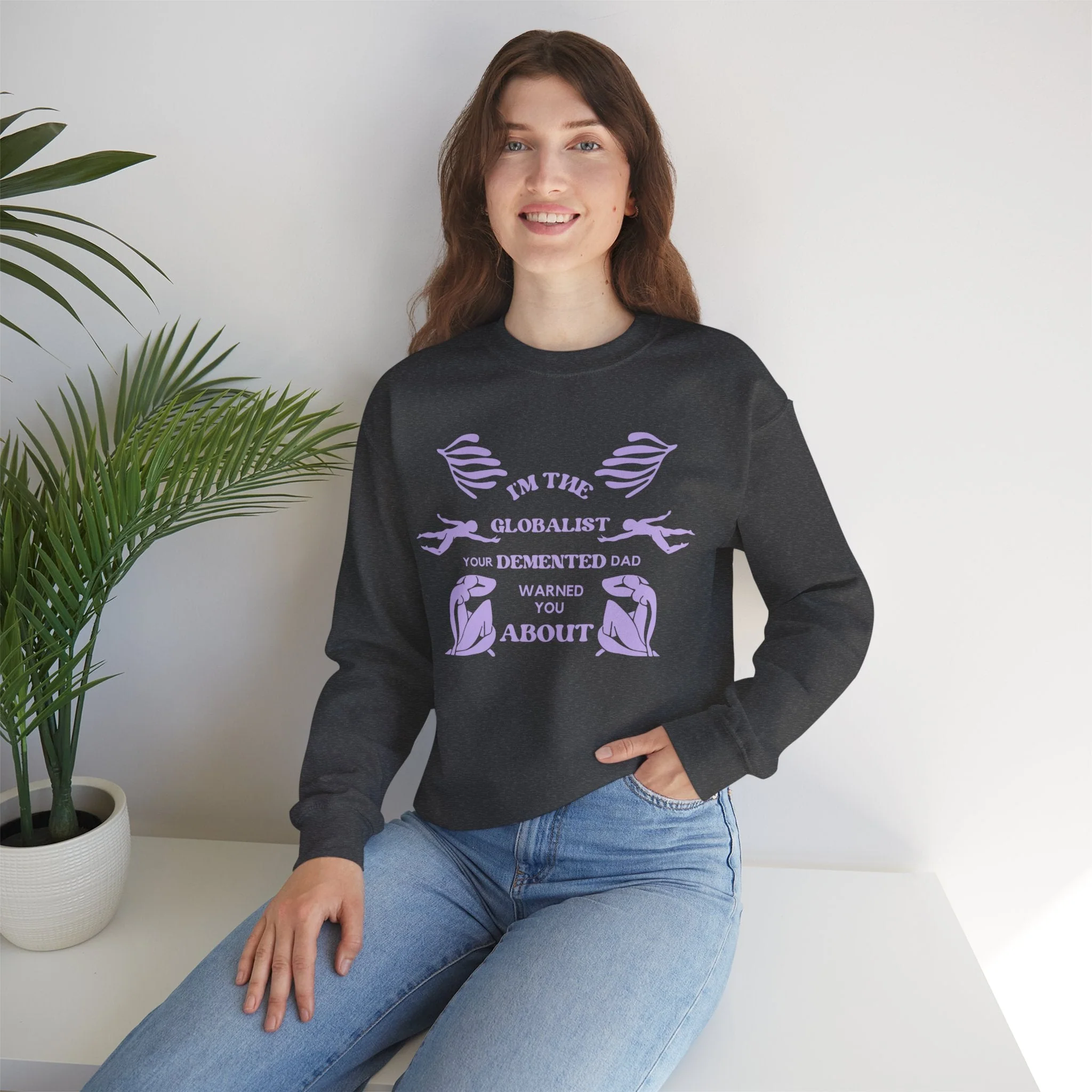 I'm the Globalist Your Demented Dad Warned You About Unisex Heavy Blend™ Crewneck Sweatshirt (Sizes S-5X) - Image 20