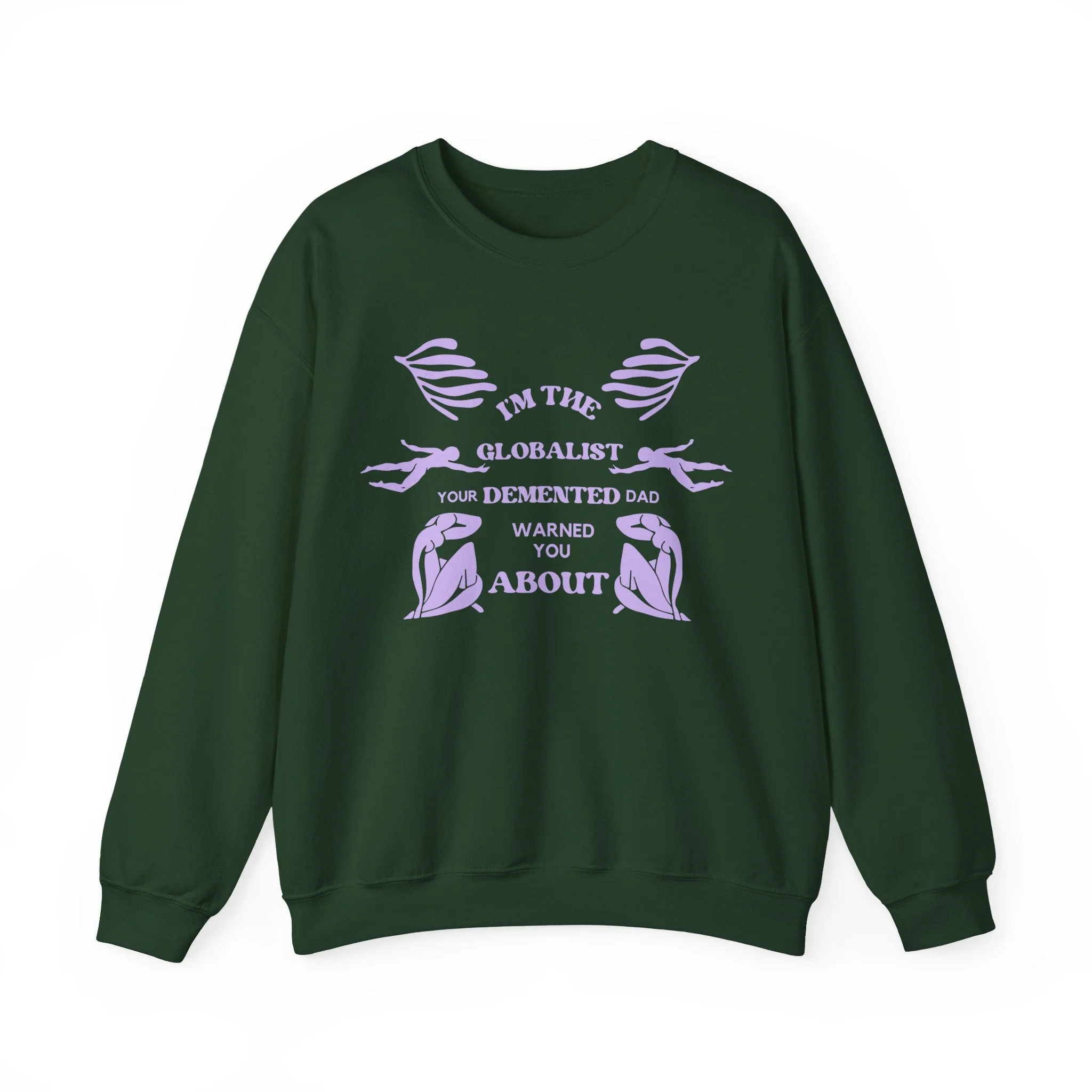I'm the Globalist Your Demented Dad Warned You About Unisex Heavy Blend™ Crewneck Sweatshirt (Sizes S-5X) - Image 4