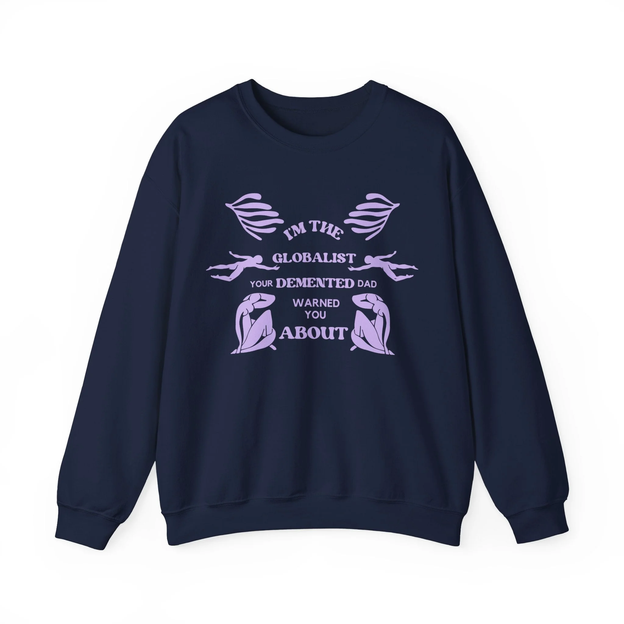 I'm the Globalist Your Demented Dad Warned You About Unisex Heavy Blend™ Crewneck Sweatshirt (Sizes S-5X) - Image 7
