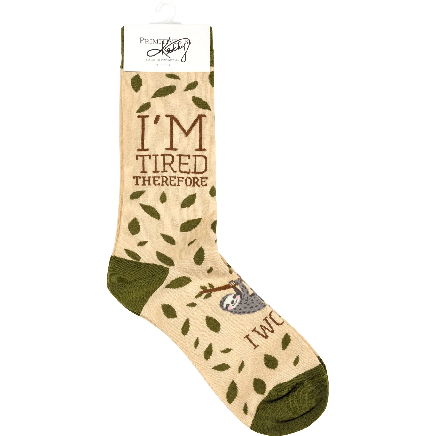 I'm Tired Therefore I Won't Sloth Socks | Funny Novelty Socks with Cool Design | Bold/Crazy/Unique Dress Socks - Image 4