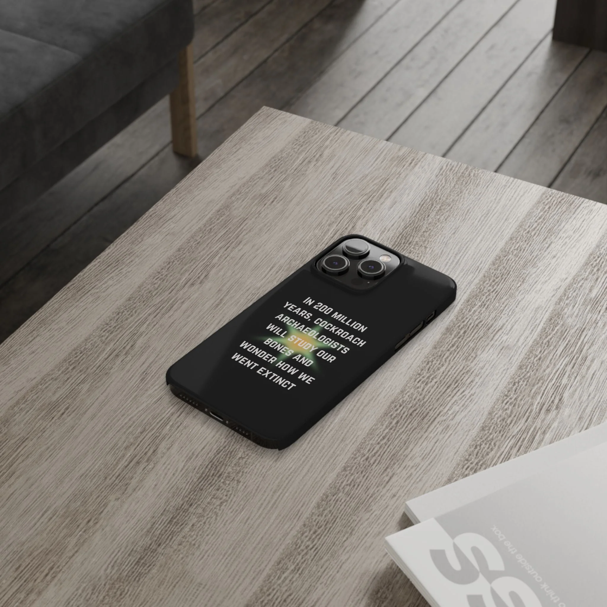 In 200 Million Years, Cockroach Archeologists Will Study Our Bones Slim Phone Case - Many iPhone Models Available - Image 66