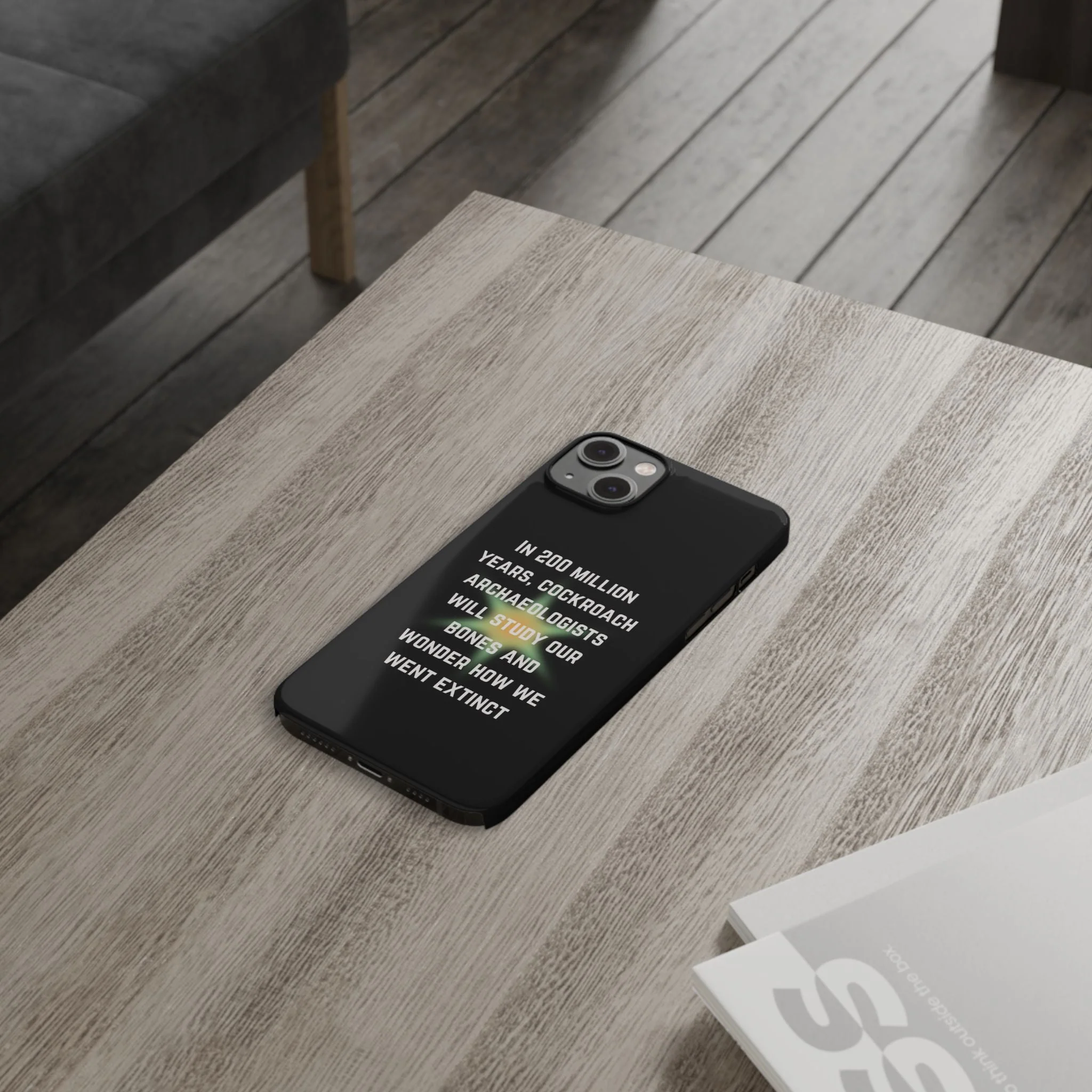 In 200 Million Years, Cockroach Archeologists Will Study Our Bones Slim Phone Case - Many iPhone Models Available - Image 67
