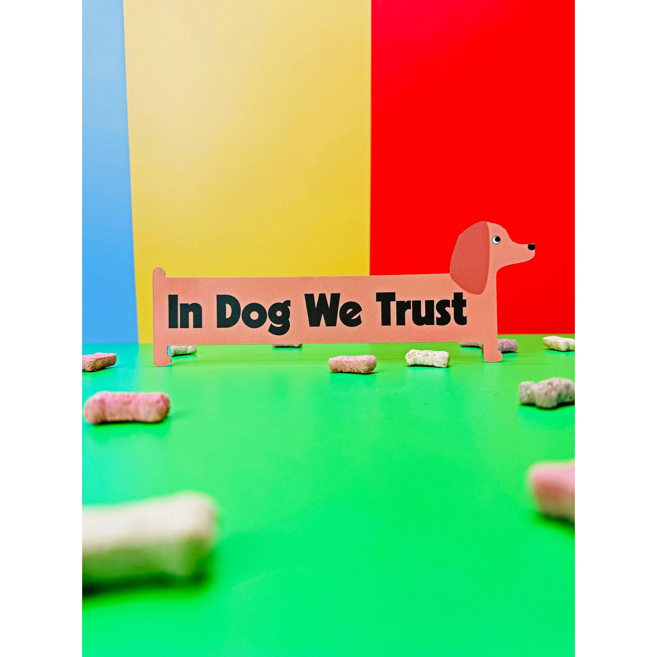 In Dog We Trust Car Magnet | Weatherproof Magnetic Surface Decor | 3.25" x 8" - Image 2