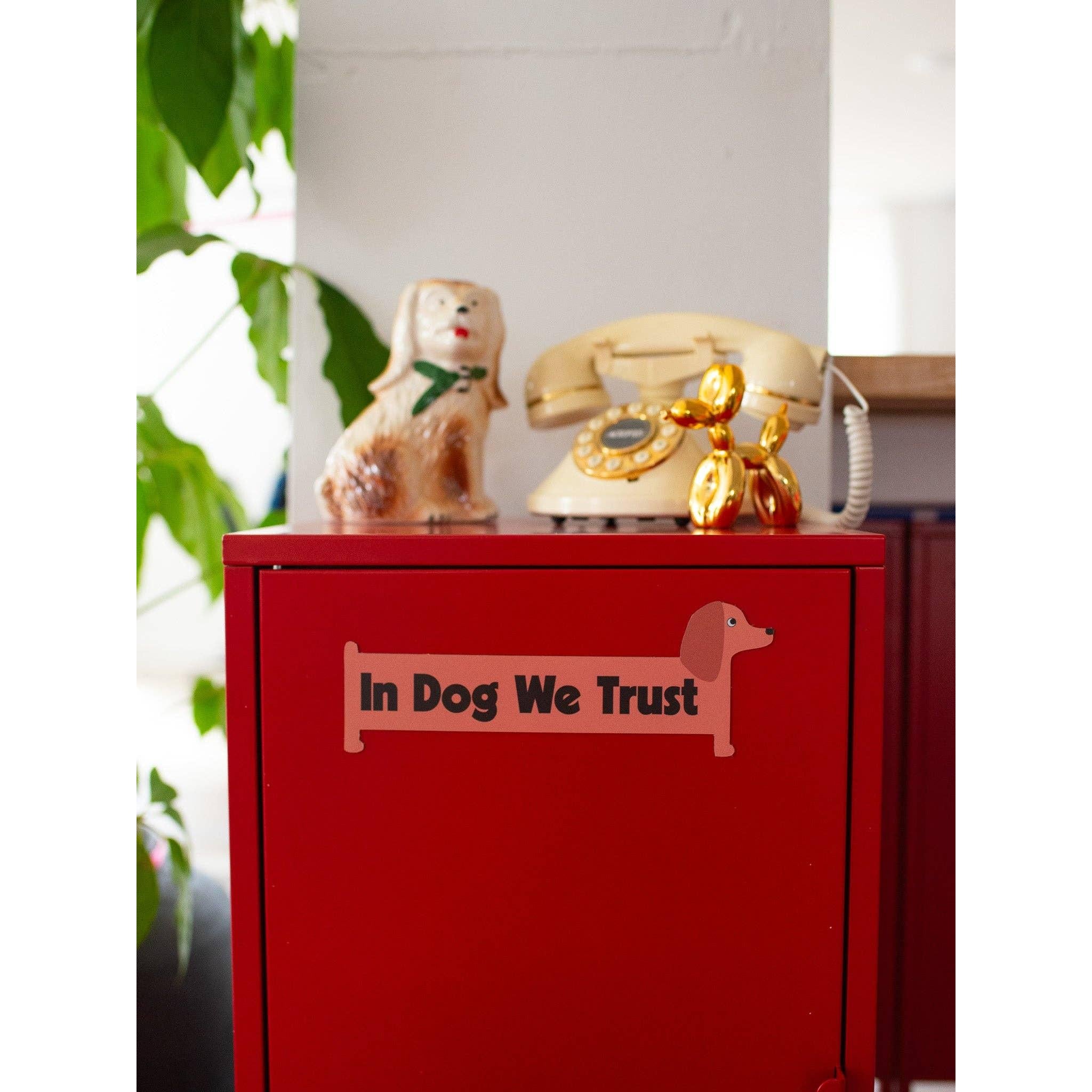 In Dog We Trust Car Magnet | Weatherproof Magnetic Surface Decor | 3.25" x 8" - Image 4