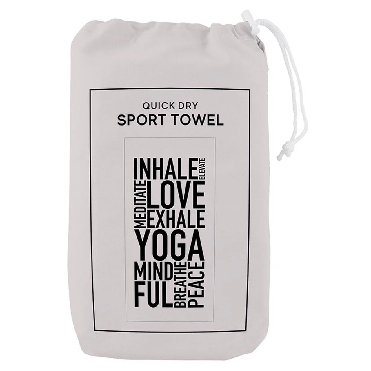 Inhale Love Yoga Mini Sport Towel | Quick Dry Towel with Pouch | 30" x 15" - Image 2
