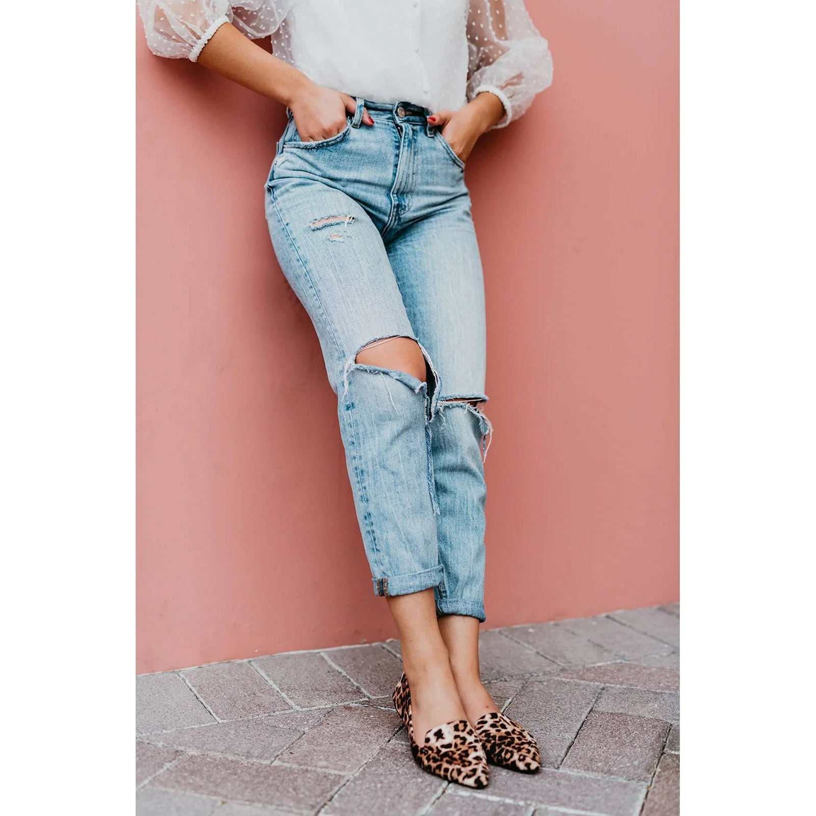 [Sizes L/XL Remaining] Rollasole Into the Wild Leopard Print Pointed Travel Flats - Foldable Comfort Shoes - Image 3