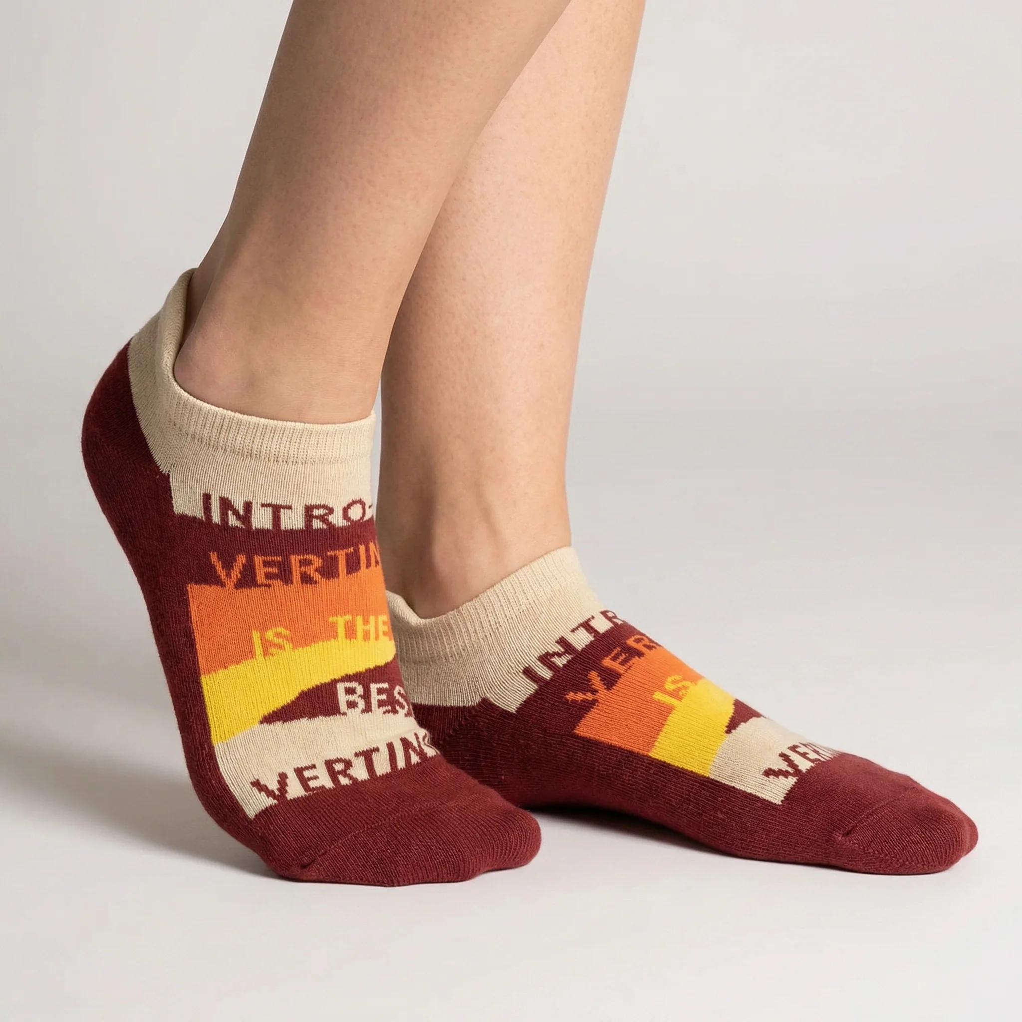 Introverting Is The Best Verting Sneaker Socks [2 Size Options] | BlueQ at GetBullish - Image 2