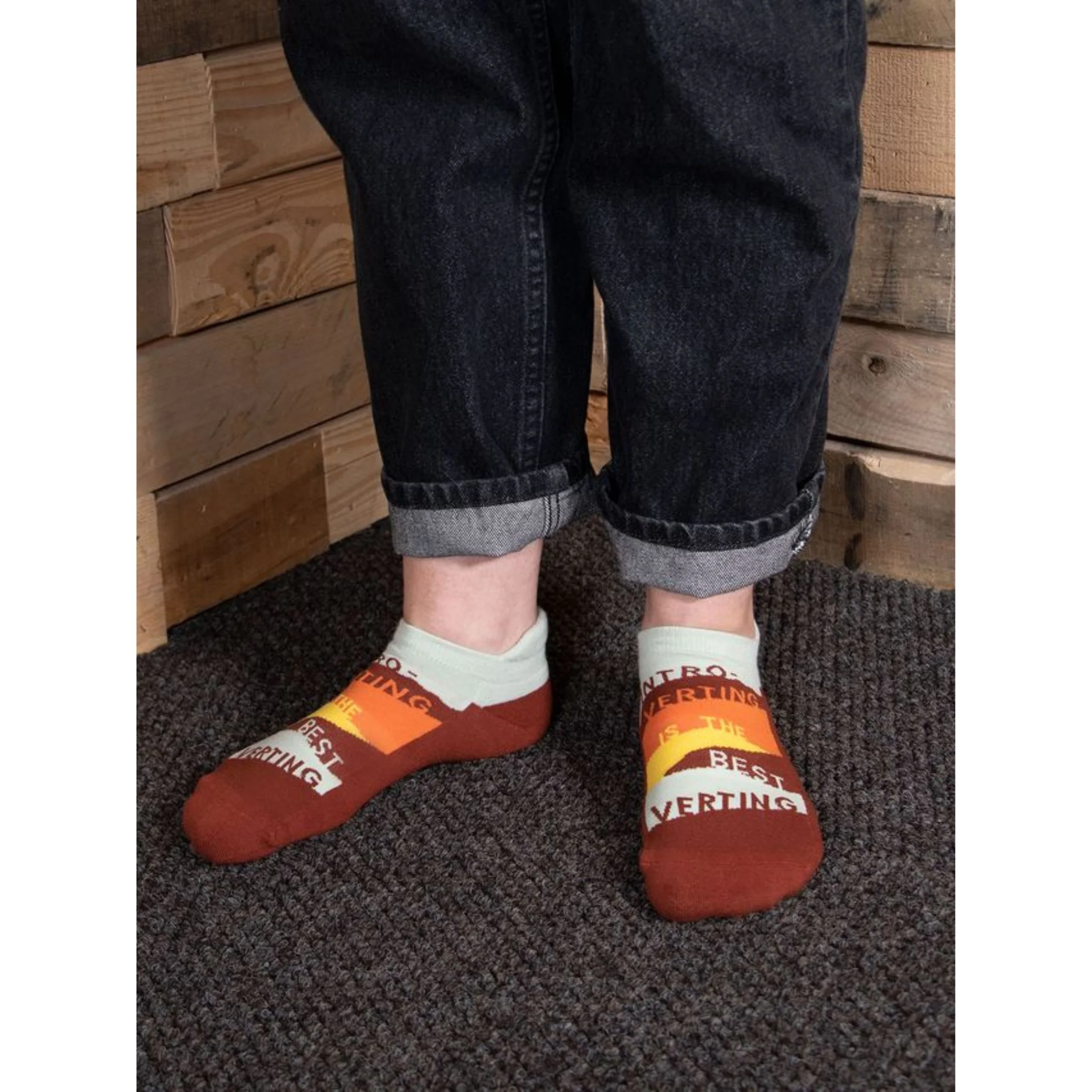 Introverting Is The Best Verting Sneaker Socks [2 Size Options] | BlueQ at GetBullish - Image 9