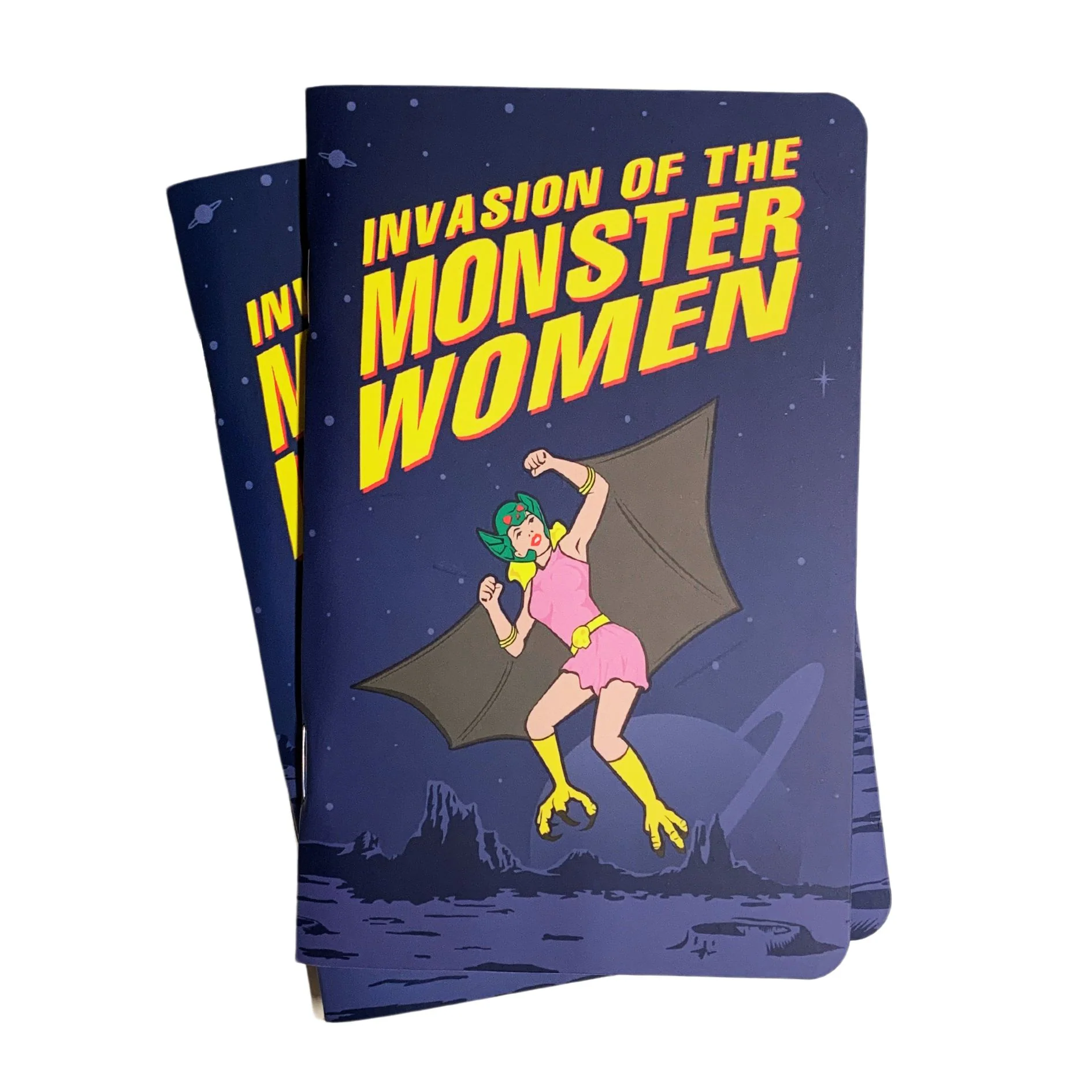 Invasion of the Monster Women Mini Notebooks - Set of 3 | Retro Comic Book Style Illustrations - Image 2