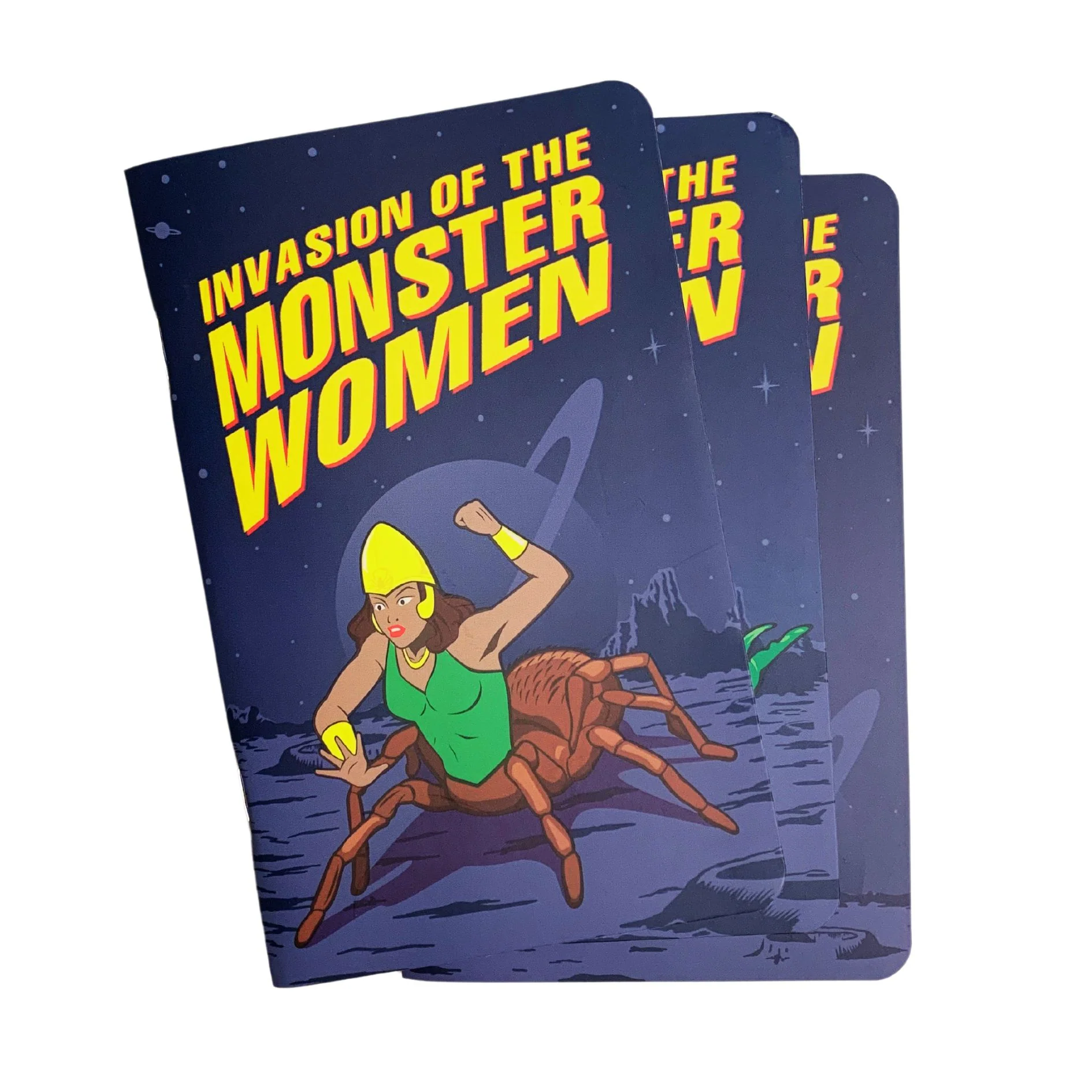 Invasion of the Monster Women Mini Notebooks - Set of 3 | Retro Comic Book Style Illustrations - Image 4