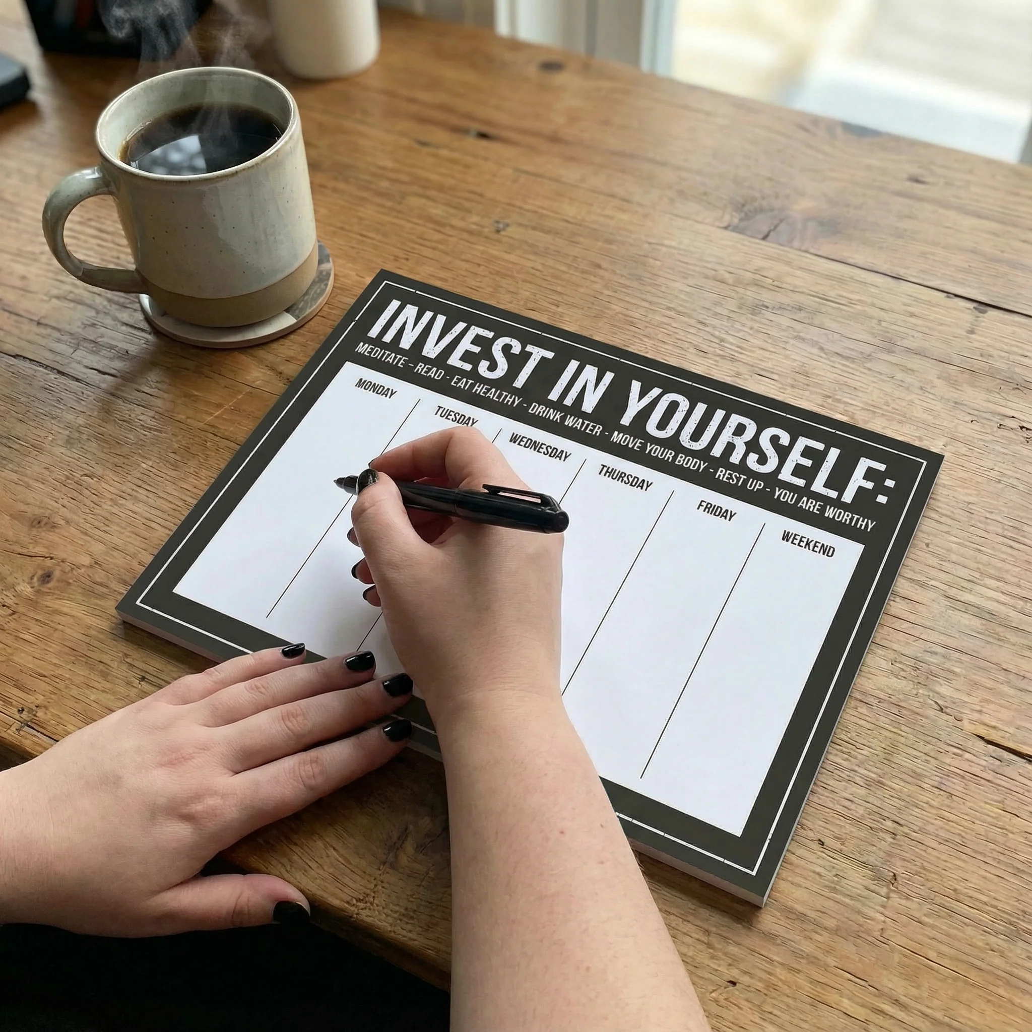 Invest In Yourself Weekly Planner Notepad - Image 5
