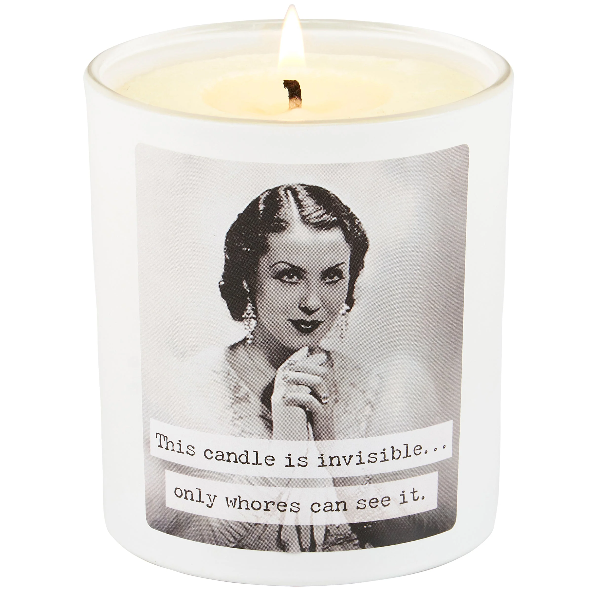 Whores Candle | Vintage Photograph Double Sided Design | Soy Wax Lavender Jasmine Scent - Image 5