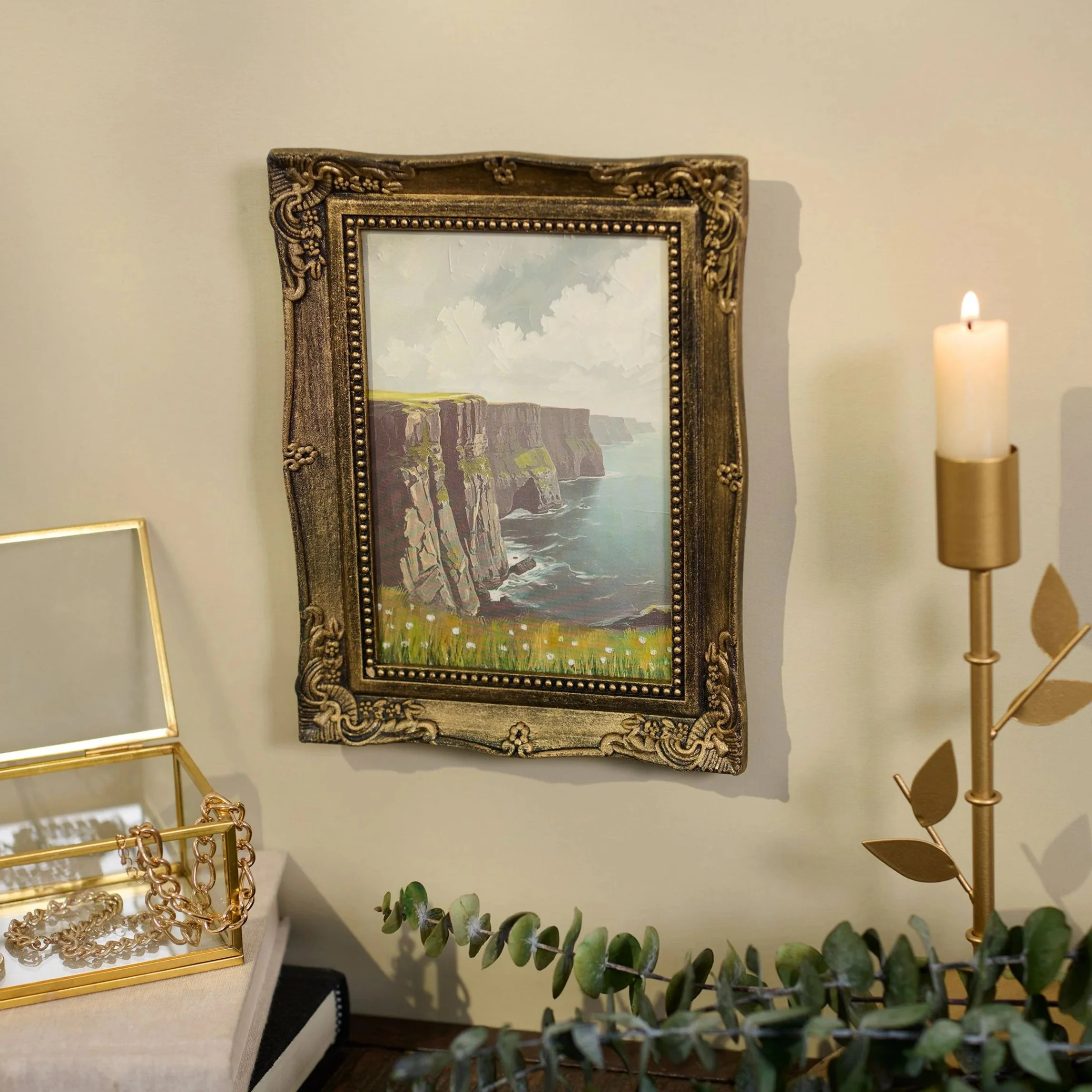 Irish Coast Framed Wall Art | Vintage St. Patrick’s Day Decor | 6.50" x 8.50" x 1" - Image 3