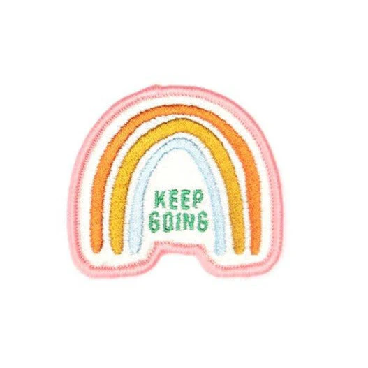 Keep Going Iron-On Patch in Rainbow Design | Embroidered Heat-transfer Patch - Image 2