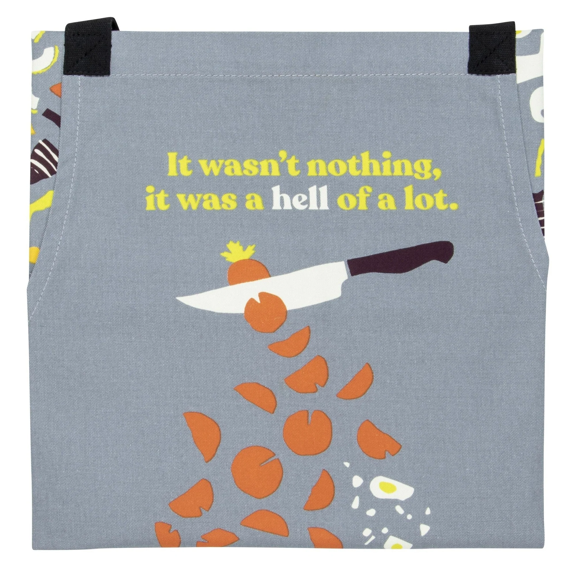 It Wasn't Nothing, It Was A Hell Of A Lot Funny Cooking and BBQ Apron Unisex 2 Pockets Adjustable Strap 100% Cotton | BlueQ at GetBullish - Image 4