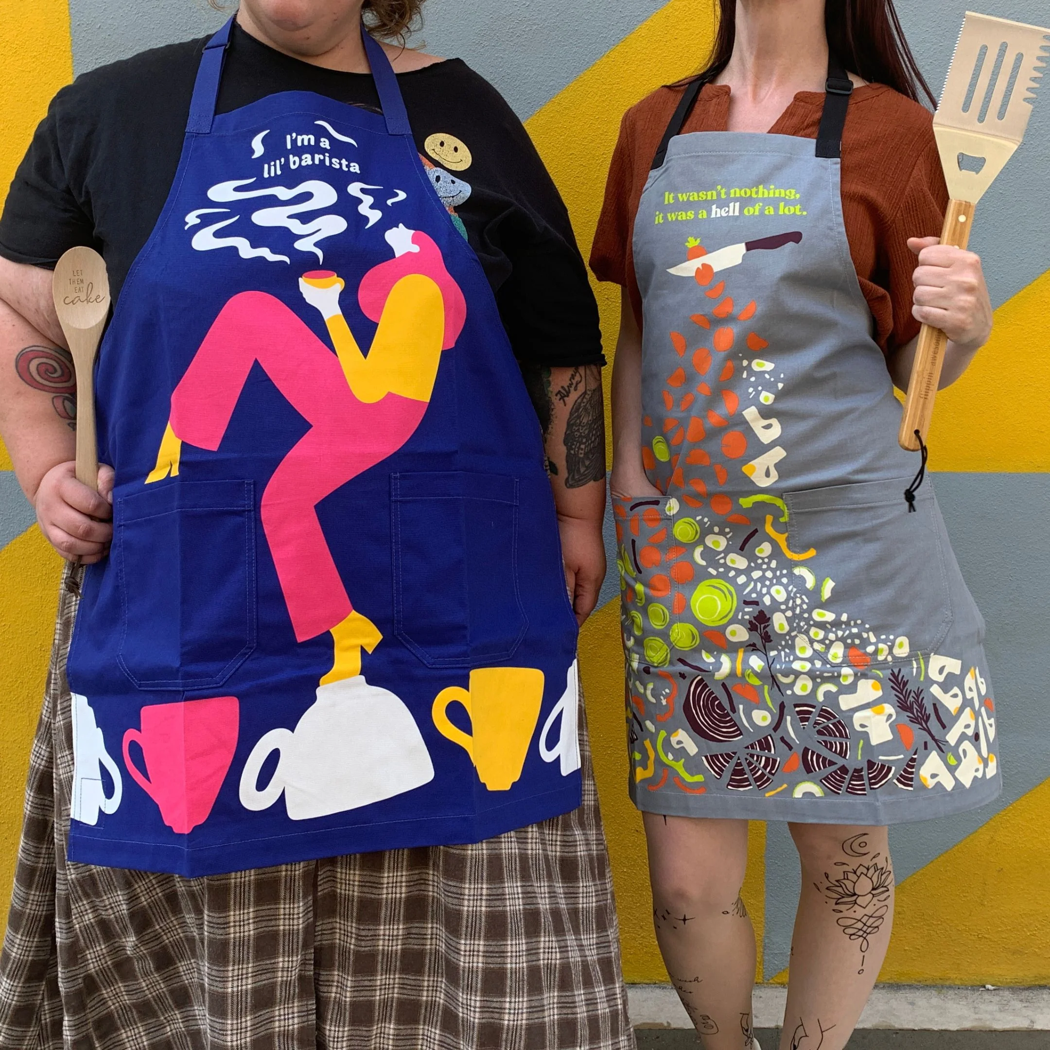 It Wasn't Nothing, It Was A Hell Of A Lot Funny Cooking and BBQ Apron Unisex 2 Pockets Adjustable Strap 100% Cotton | BlueQ at GetBullish - Image 6