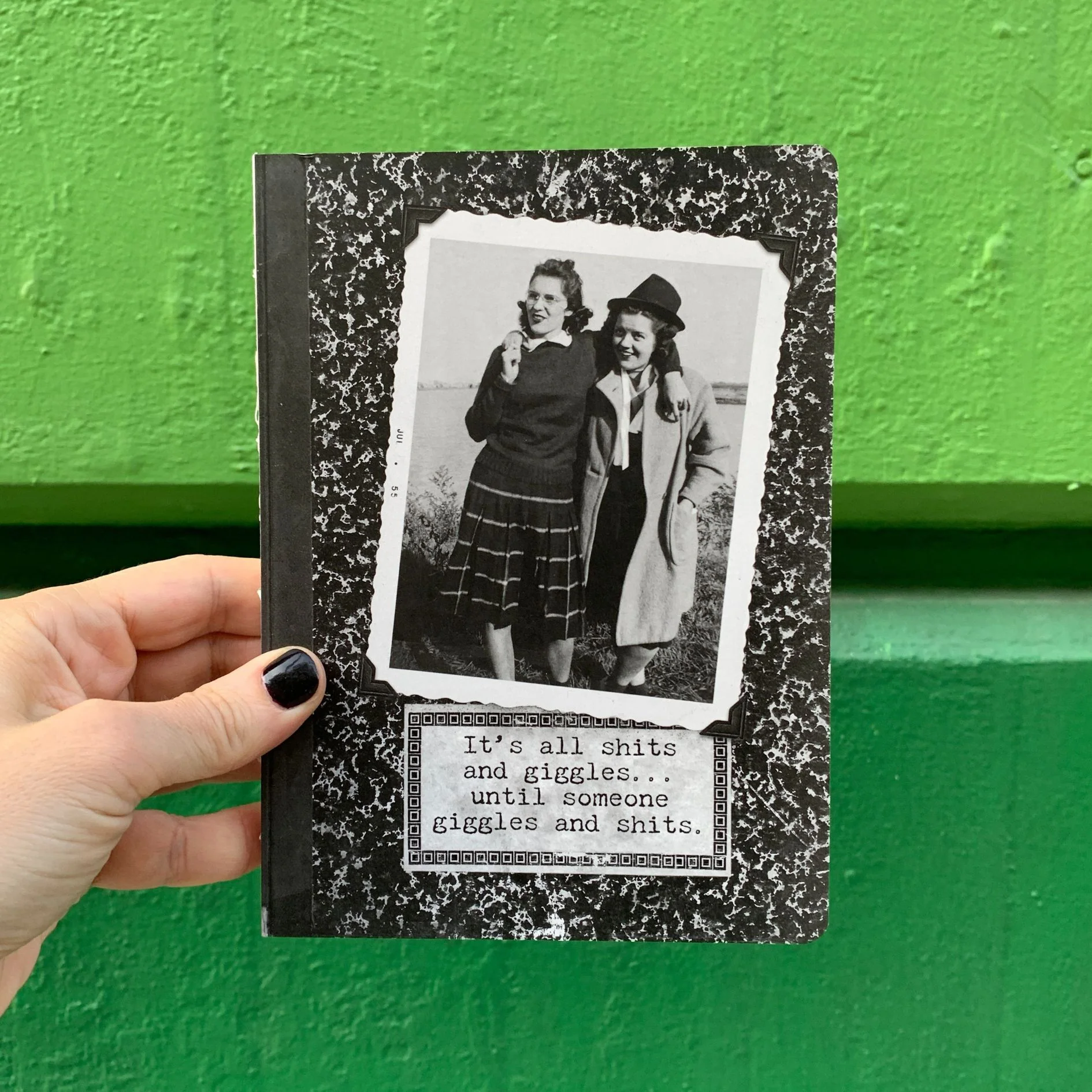 It's All Shits & Giggles Double-Sided Journal | 160 Lined Pages Vintage Notebook - Image 2