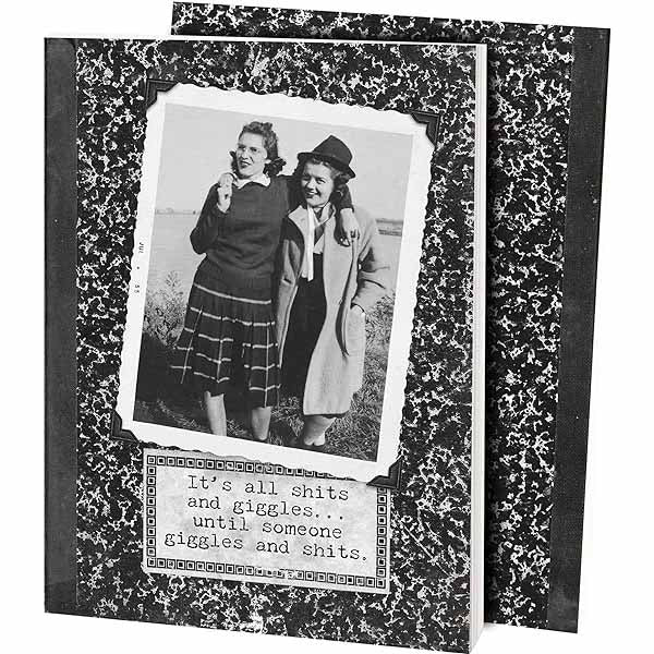 It's All Shits & Giggles Double-Sided Journal | 160 Lined Pages Vintage Notebook - Image 4